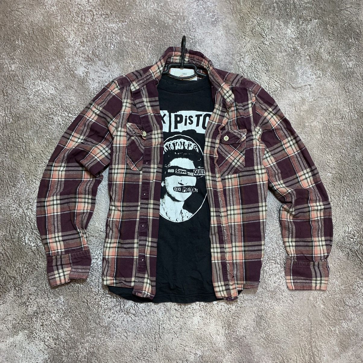 vintage flannel shirt checkered plaid streetwear 90s Y2K
