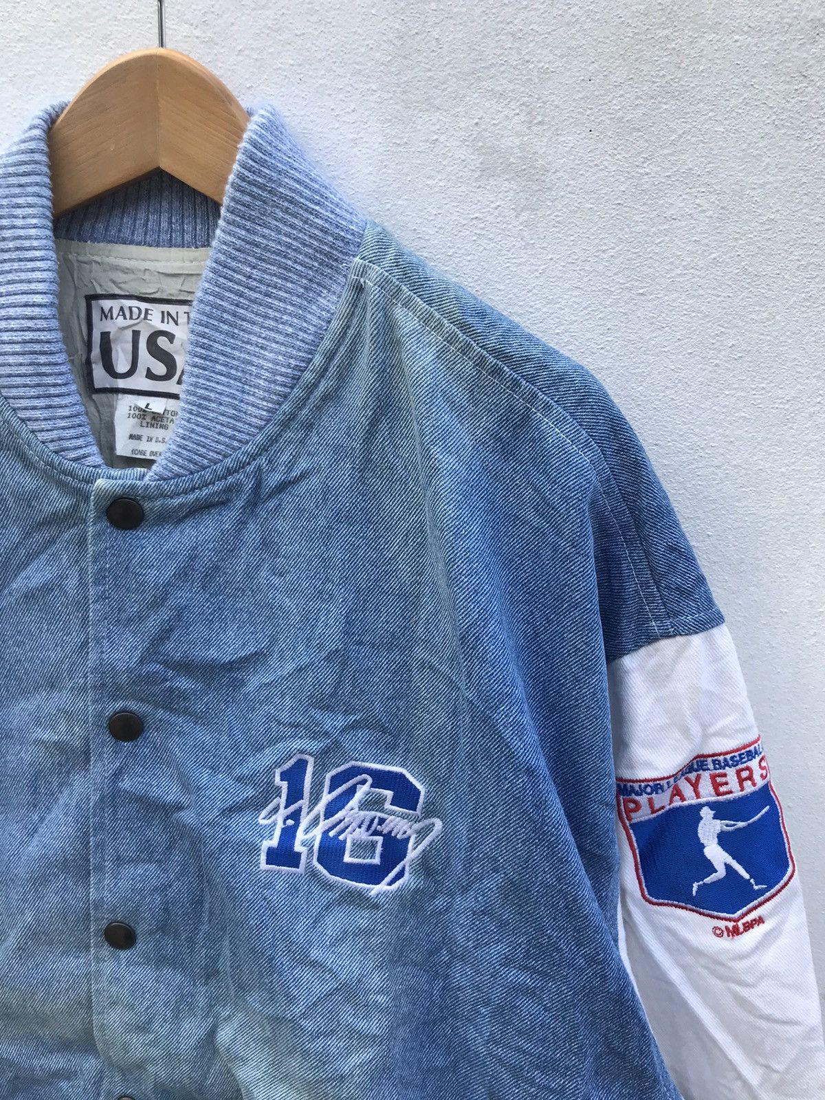MLB Pickup !! Vintage MLB player Nomo 16 varsity jacket Size US L / EU 52-54 / 3 - 2 Thumbnail