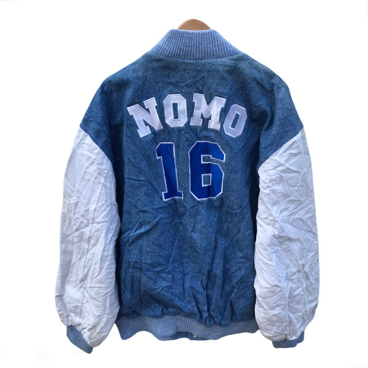 MLB Pickup !! Vintage MLB player Nomo 16 varsity jacket Size US L / EU 52-54 / 3 - 3 Thumbnail