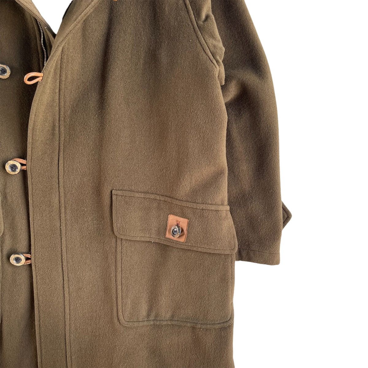Burberry × Other 90s Burberry Wool Leather Collar Overcoat Size US M / EU 48-50 / 2 - 5 Thumbnail