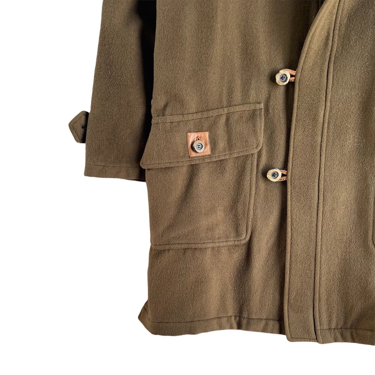 Burberry × Other 90s Burberry Wool Leather Collar Overcoat Size US M / EU 48-50 / 2 - 6 Thumbnail
