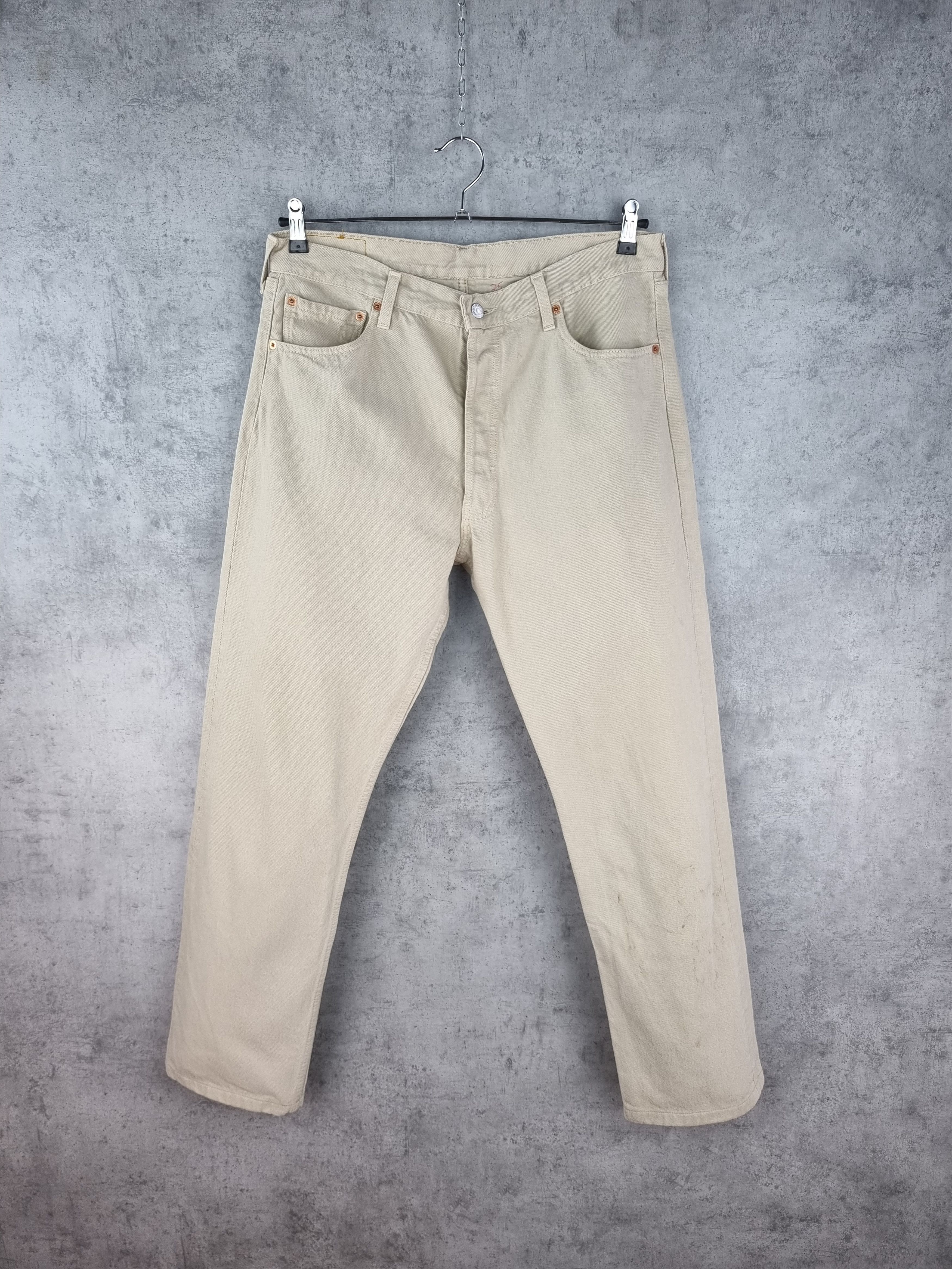 Levi's 1999 LEVIS 501 Button flies Sand Color Jeans Size US 34 / EU 50 - 3 Thumbnail