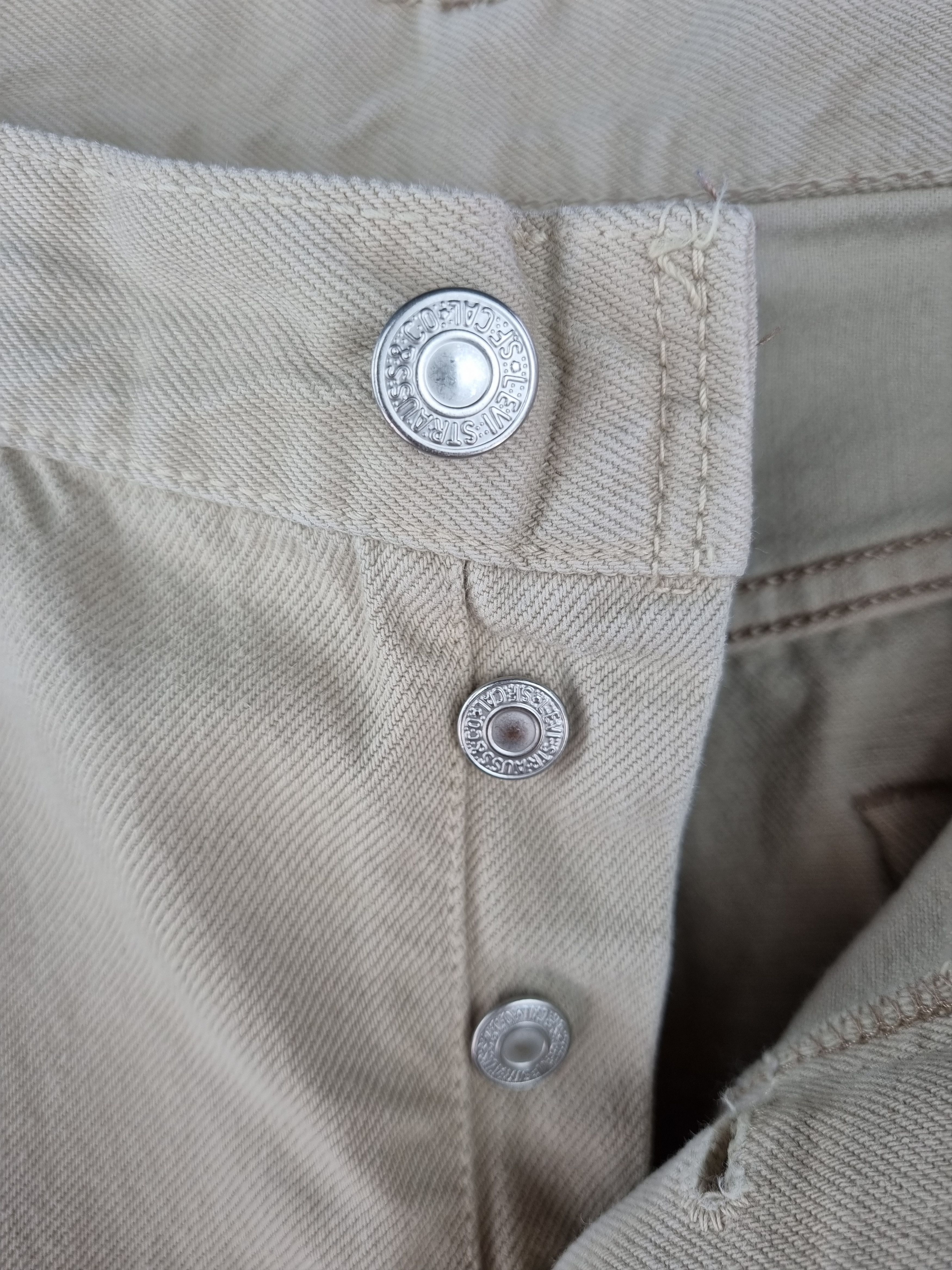 Levi's 1999 LEVIS 501 Button flies Sand Color Jeans Size US 34 / EU 50 - 5 Thumbnail