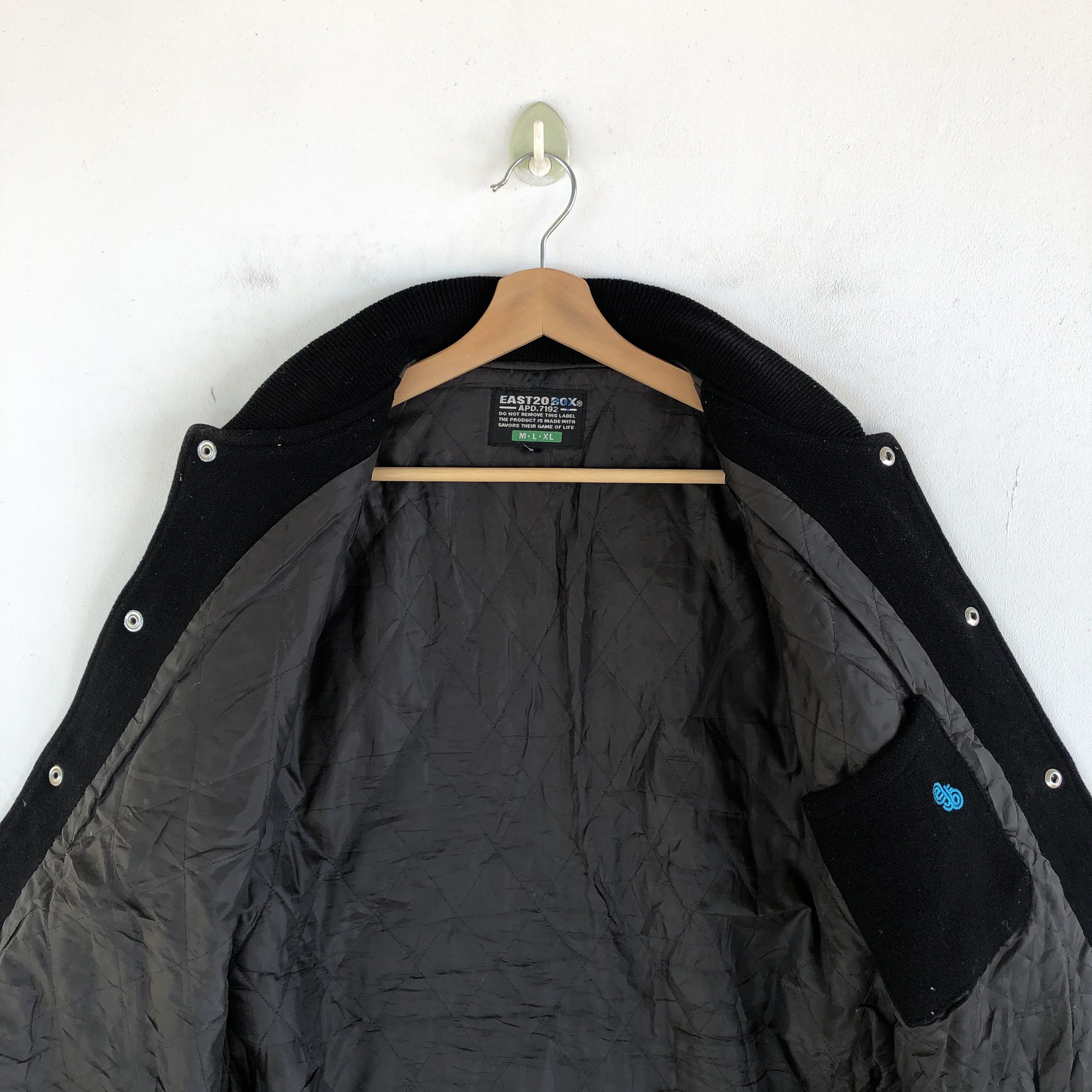 Japanese Brand × Vintage East 20 Box Varsity Wool Jacket Leather Letterman Size US L / EU 52-54 / 3 - 10 Thumbnail