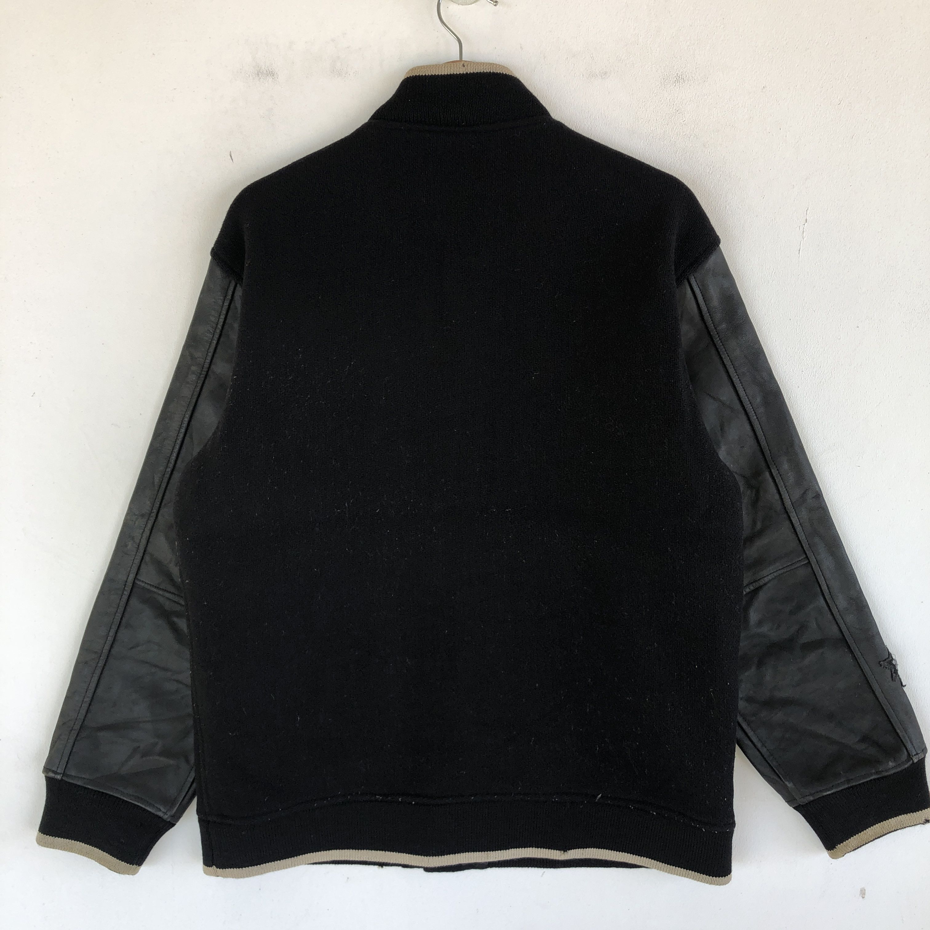 Japanese Brand × Vintage East 20 Box Varsity Wool Jacket Leather Letterman Size US L / EU 52-54 / 3 - 8 Thumbnail