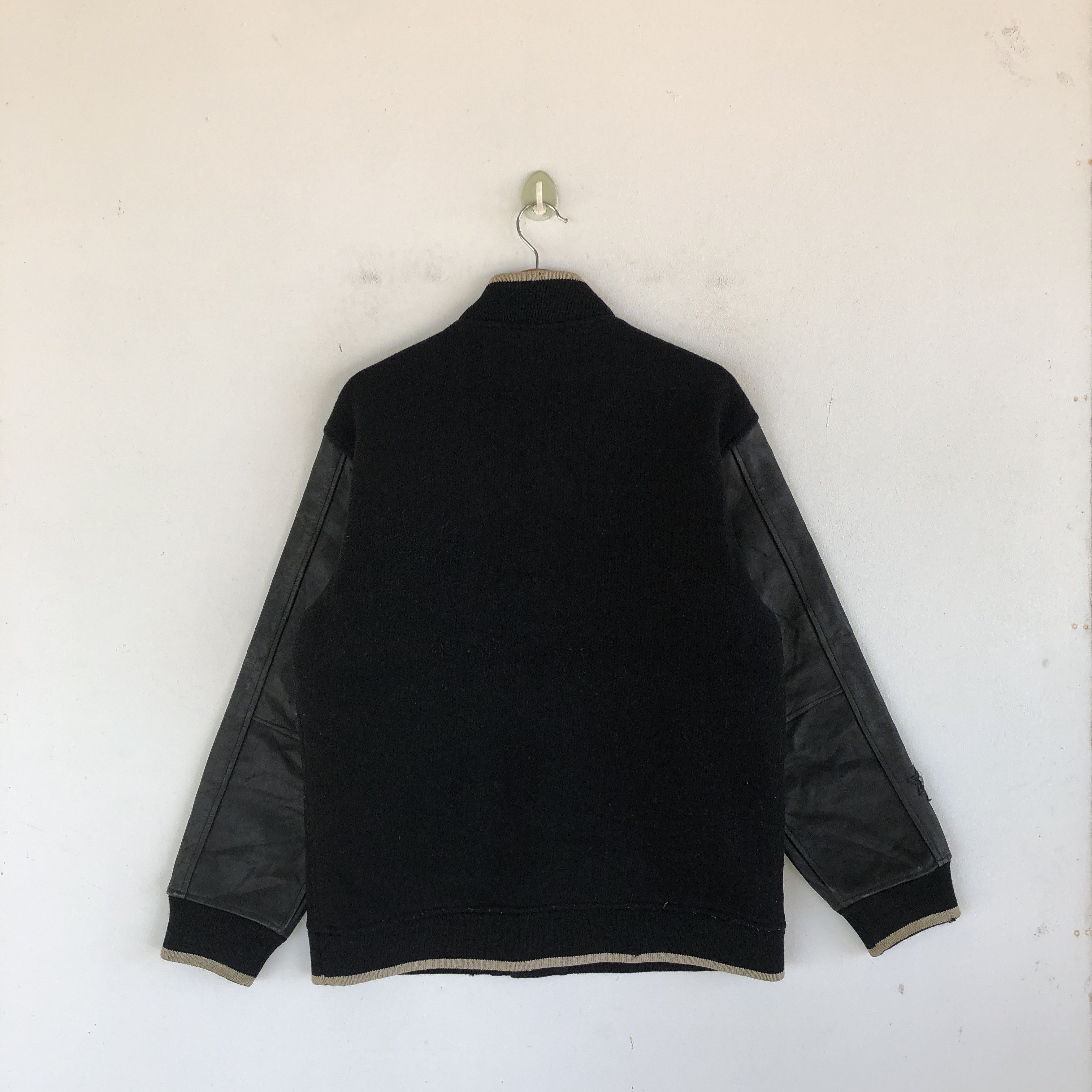 Japanese Brand × Vintage East 20 Box Varsity Wool Jacket Leather Letterman Size US L / EU 52-54 / 3 - 2 Thumbnail