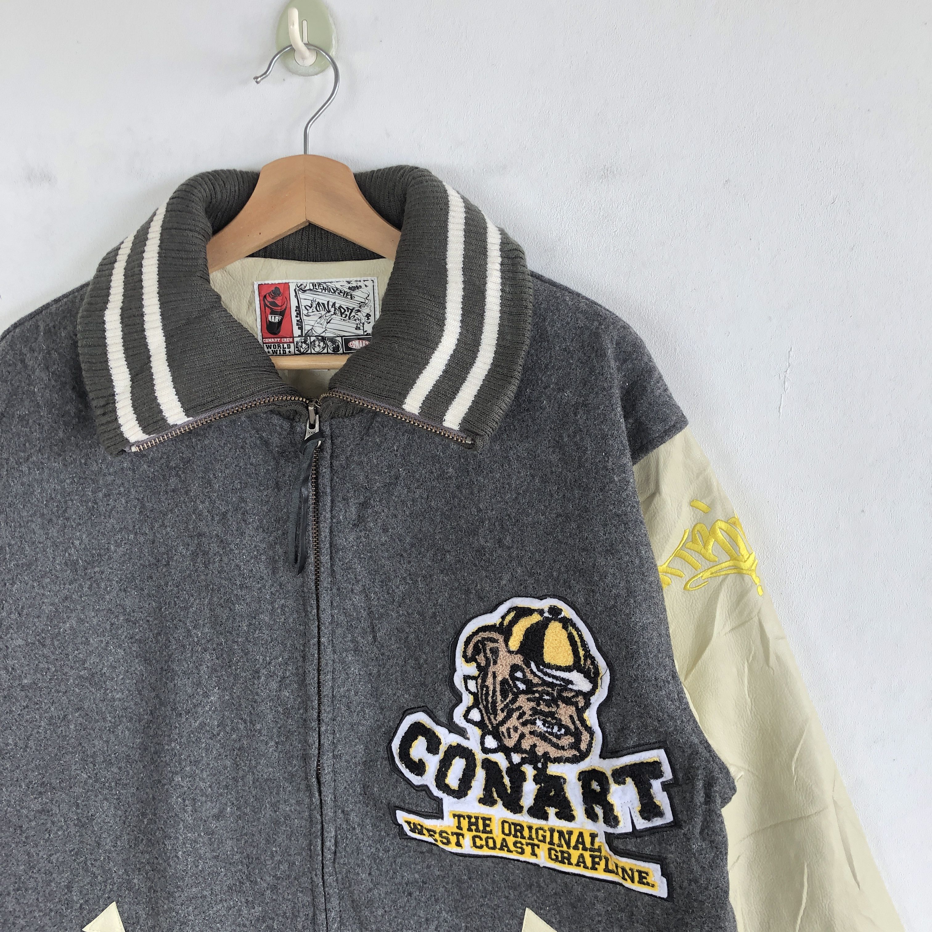 Japanese Brand × Vintage Vintage Conart Varsity Jackets Bull Dog Wool Jacket Size US L / EU 52-54 / 3 - 5 Thumbnail