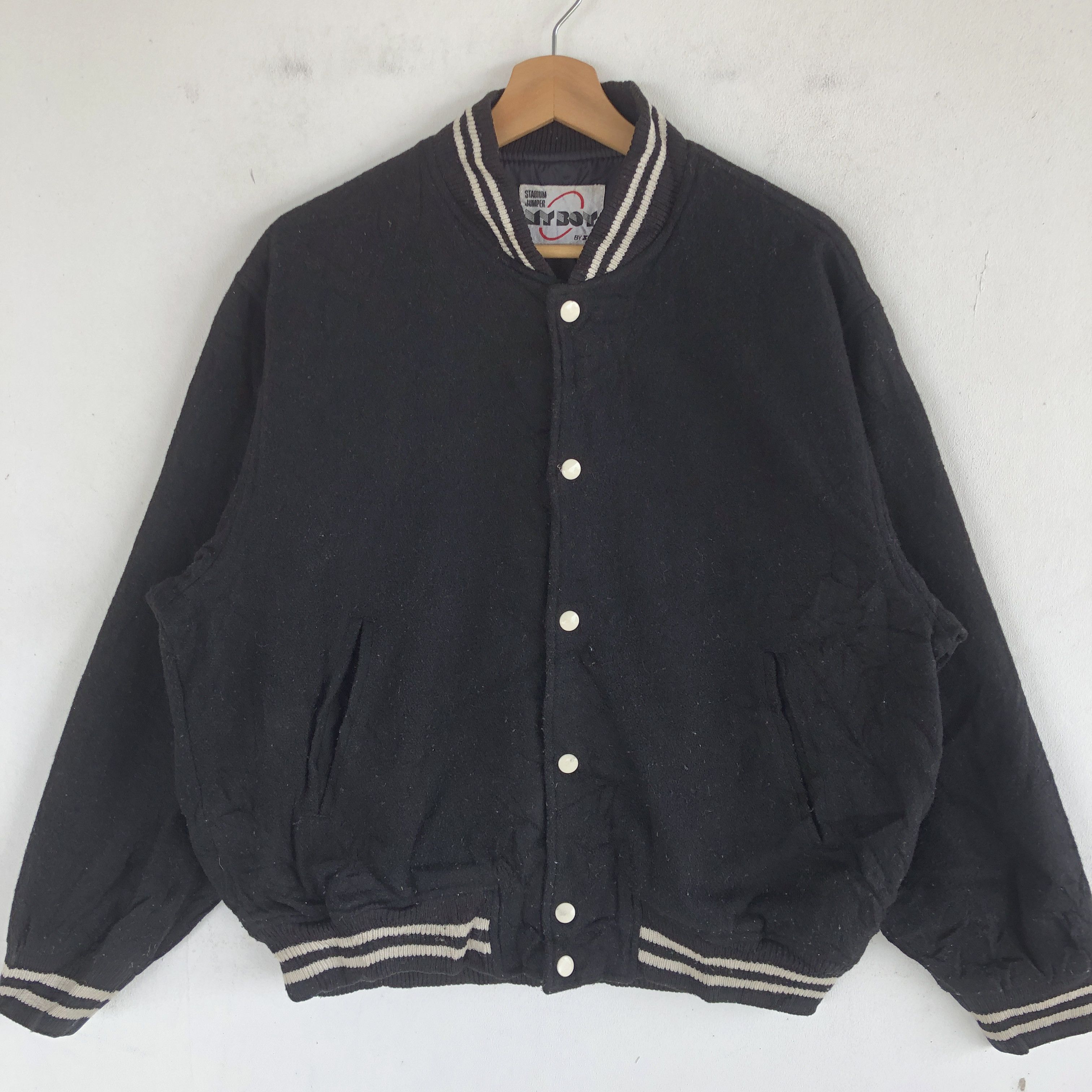 Japanese Brand × Vintage Vintage NY Boy Varsity Jackets Japanese Wool Jacket Size US L / EU 52-54 / 3 - 4 Thumbnail