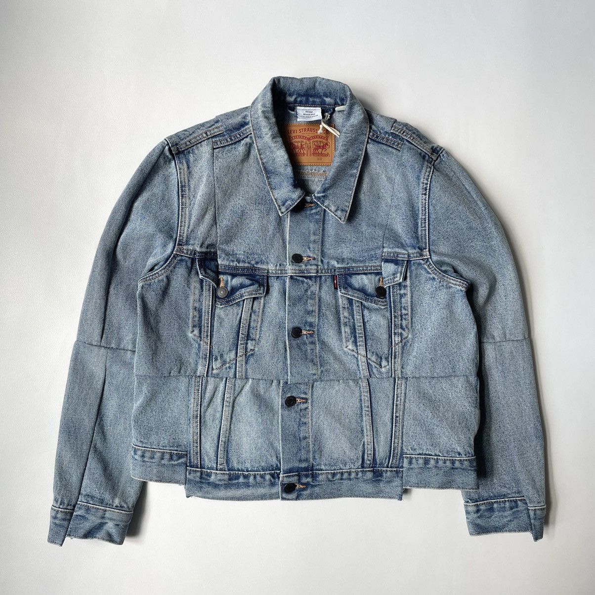 image of Levis x Vetements A/w 18 Reworked Denim Jacket in Washed Blue, Men's (Size Small)