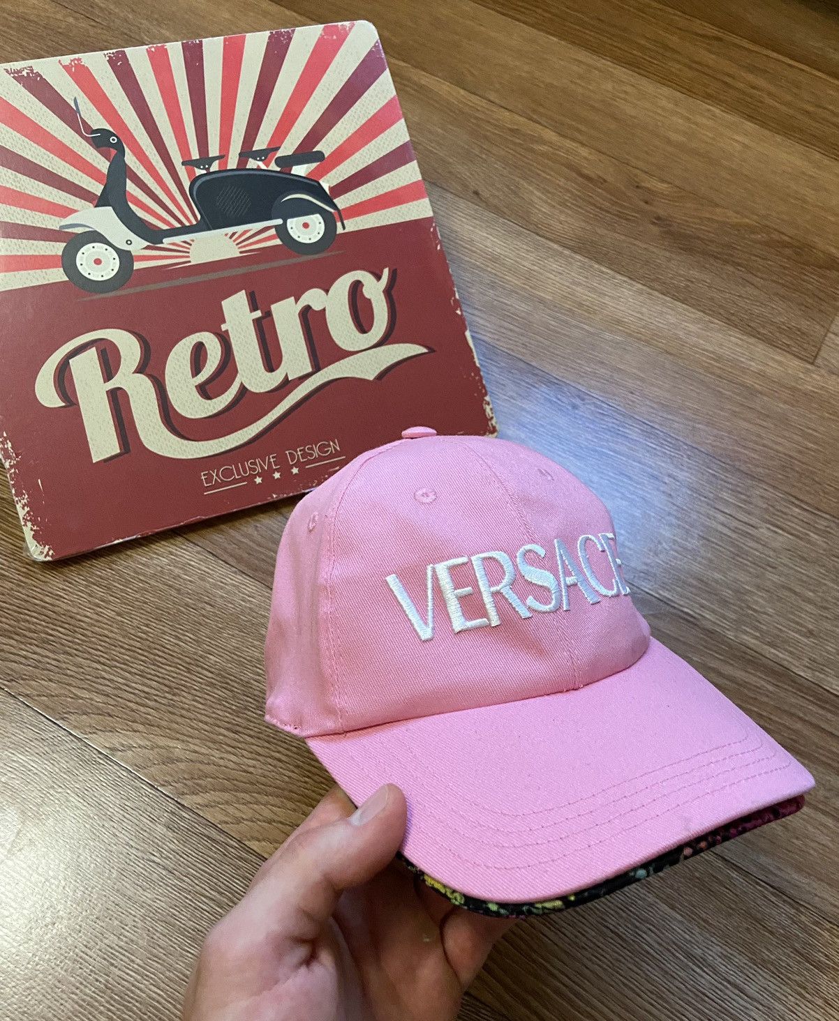 Versace Logo Baseball Cap With Double-Bill Trim