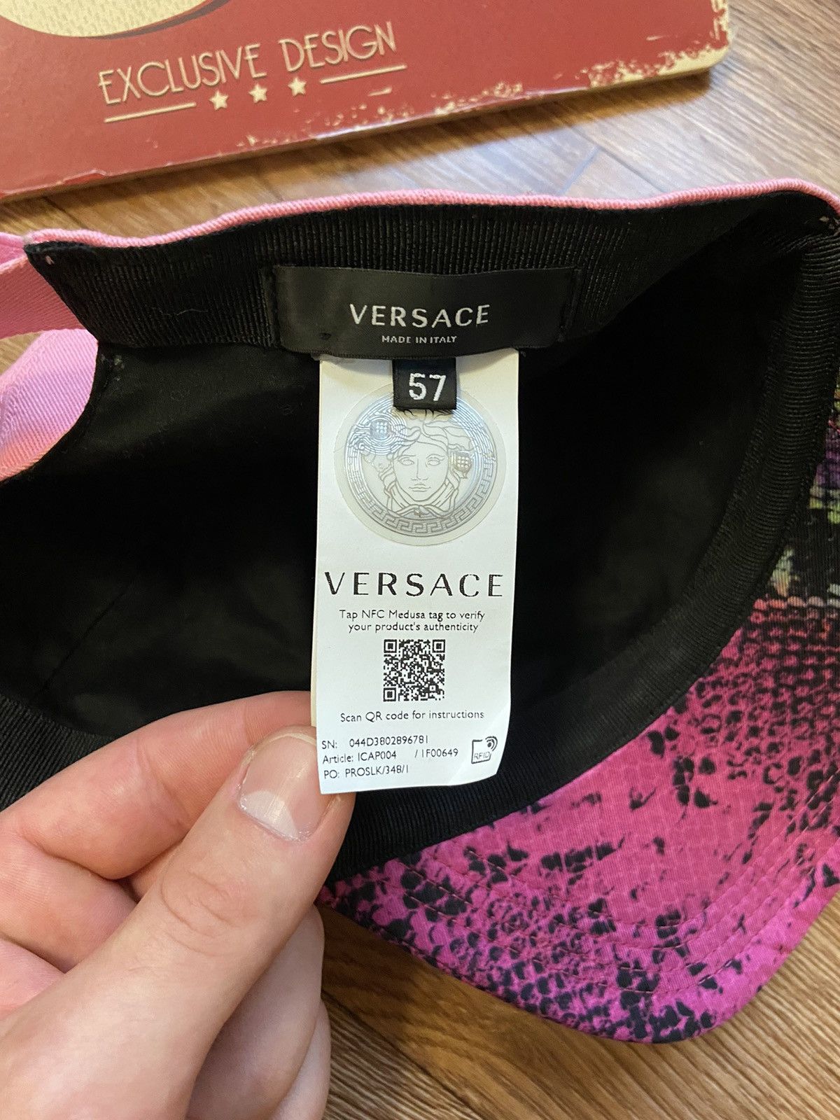 Versace Versace Logo Baseball Cap With Double-Bill Trim Size ONE SIZE - 7 Thumbnail