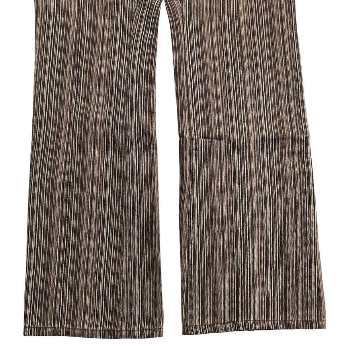 Tete Homme VINTAGE TETE HOMME BY ISSEY MIYAKE PIN STRIPED FLARE PANTS Size US 33 - 9 Thumbnail