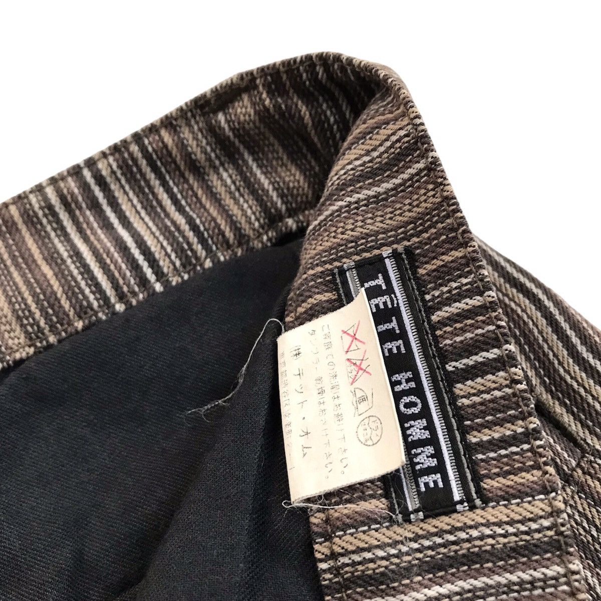 Tete Homme VINTAGE TETE HOMME BY ISSEY MIYAKE PIN STRIPED FLARE PANTS Size US 33 - 7 Thumbnail