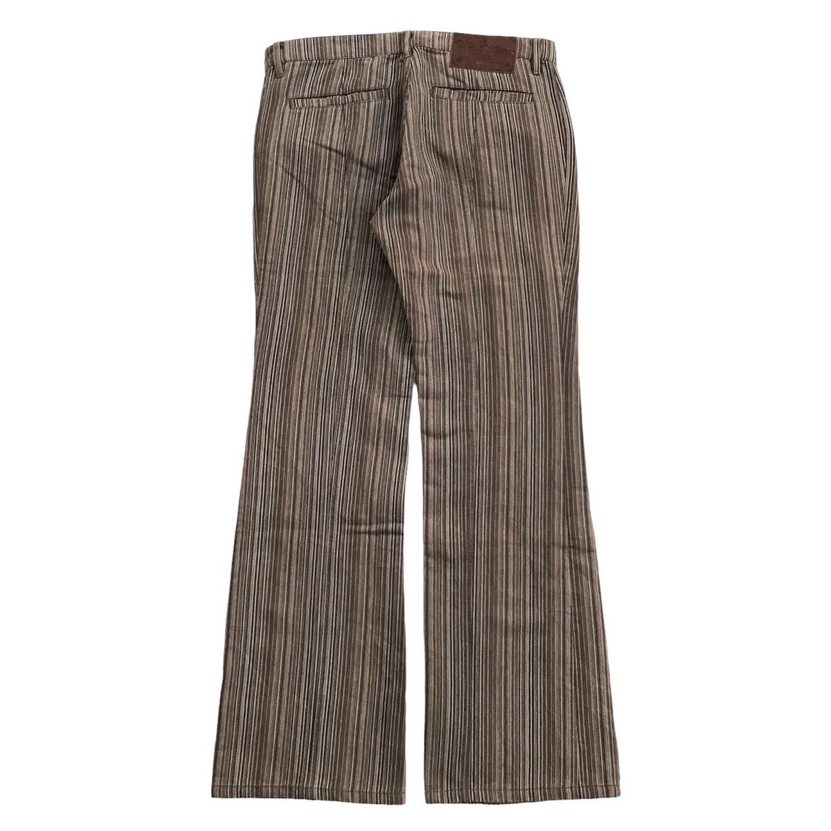 Tete Homme VINTAGE TETE HOMME BY ISSEY MIYAKE PIN STRIPED FLARE PANTS Size US 33 - 14 Thumbnail
