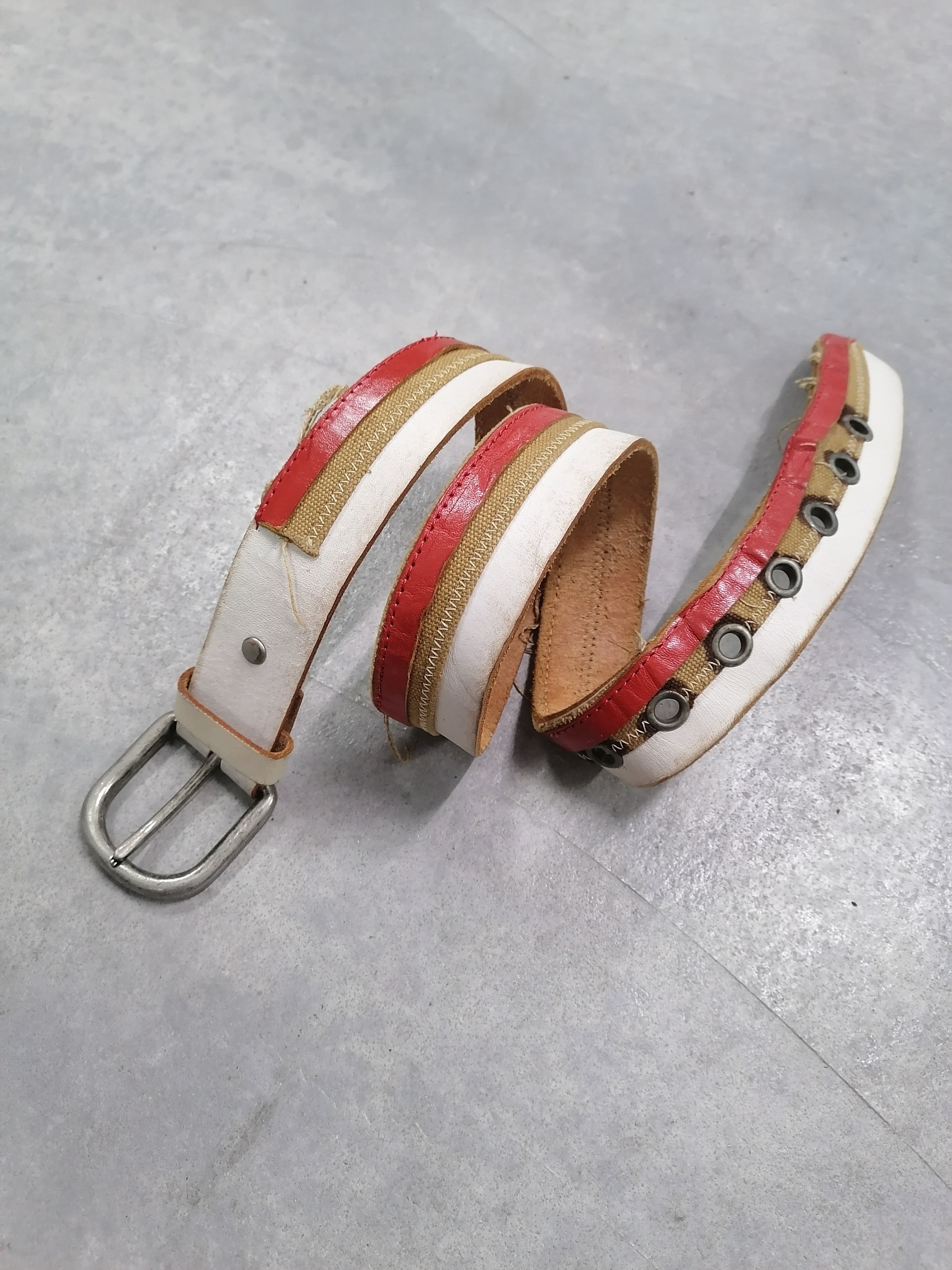 Hysteric Glamour × If Six Was Nine × Japanese Brand Hawk Company 2 Layer Patchwork Leather Belt Size ONE SIZE - 2 Thumbnail