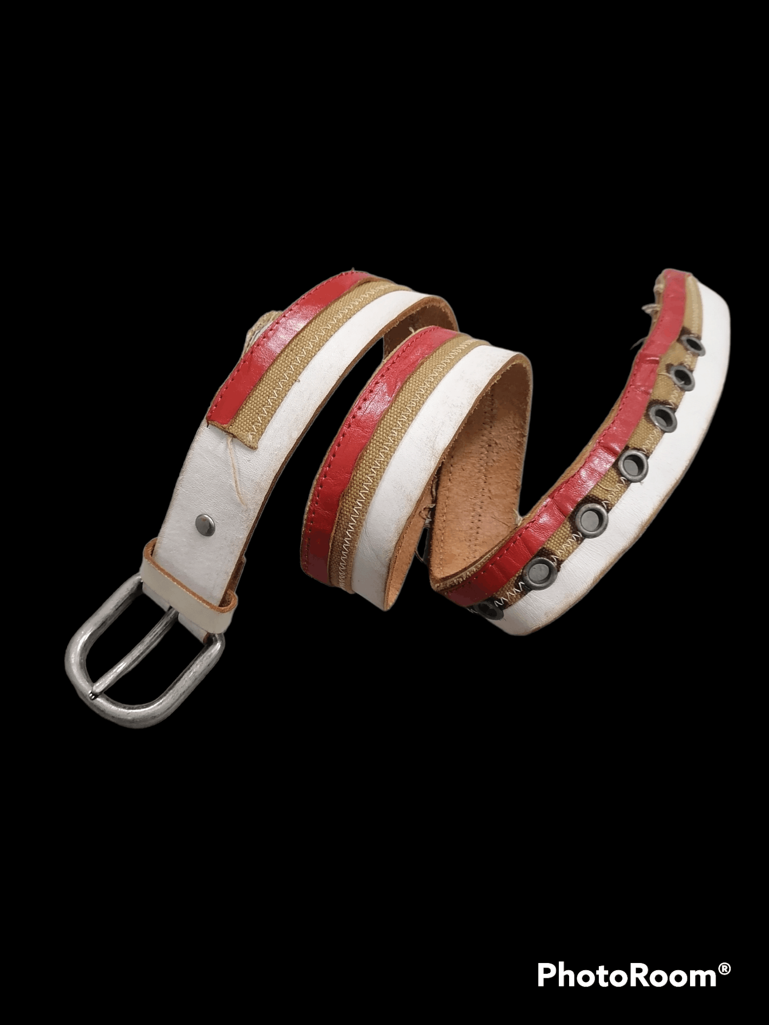 Hysteric Glamour × If Six Was Nine × Japanese Brand Hawk Company 2 Layer Patchwork Leather Belt Size ONE SIZE - 1 Thumbnail