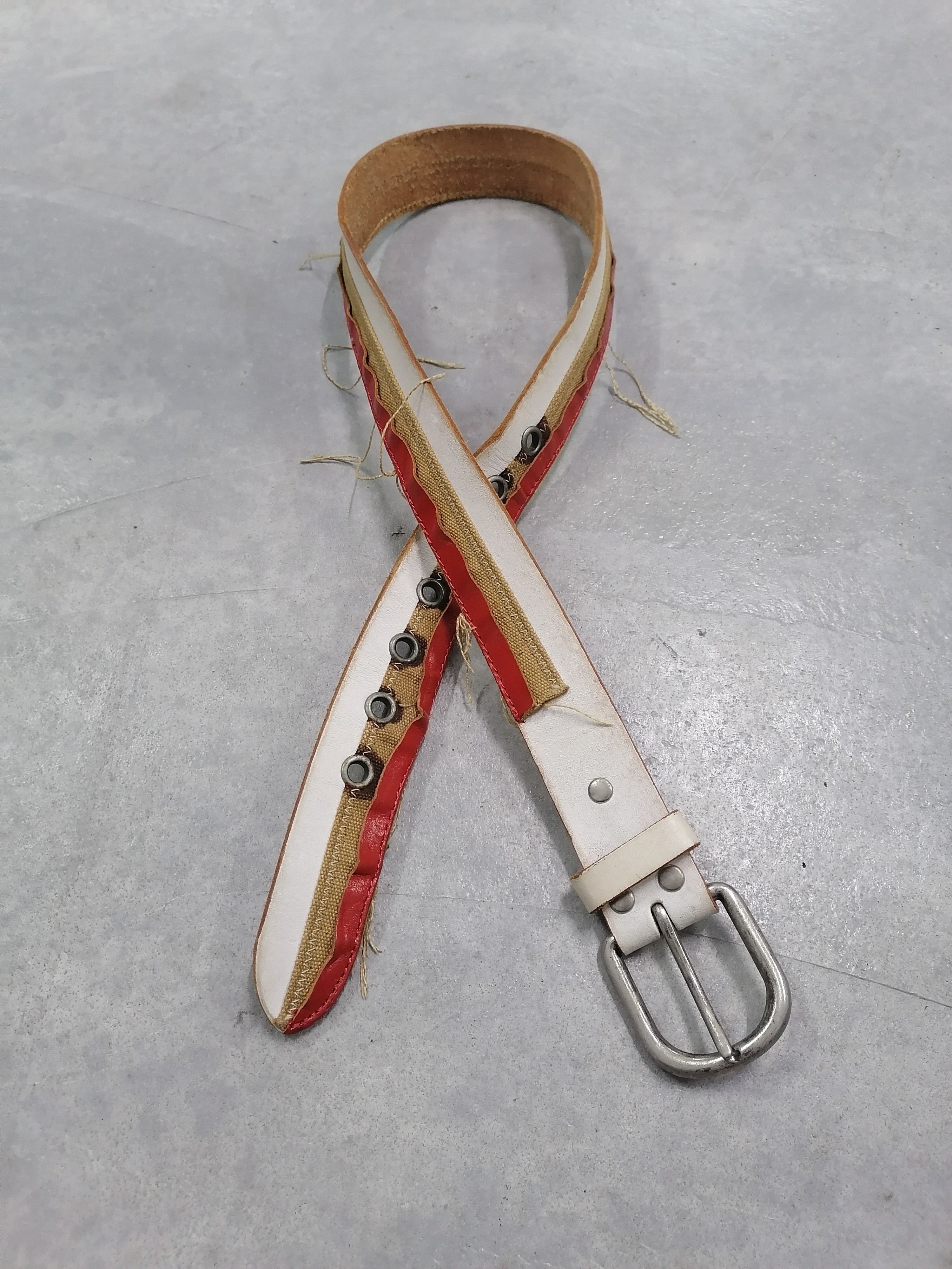 Hysteric Glamour × If Six Was Nine × Japanese Brand Hawk Company 2 Layer Patchwork Leather Belt Size ONE SIZE - 4 Thumbnail