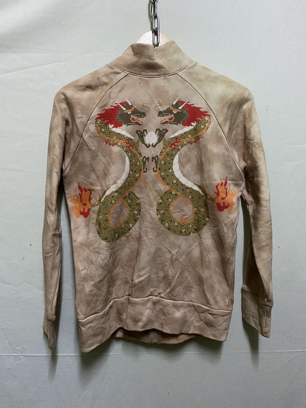 Japanese Brand Mash Mania Dragon Sukajan Tie Dye Zipper Sweater Size US S / EU 44-46 / 1 - 7 Thumbnail