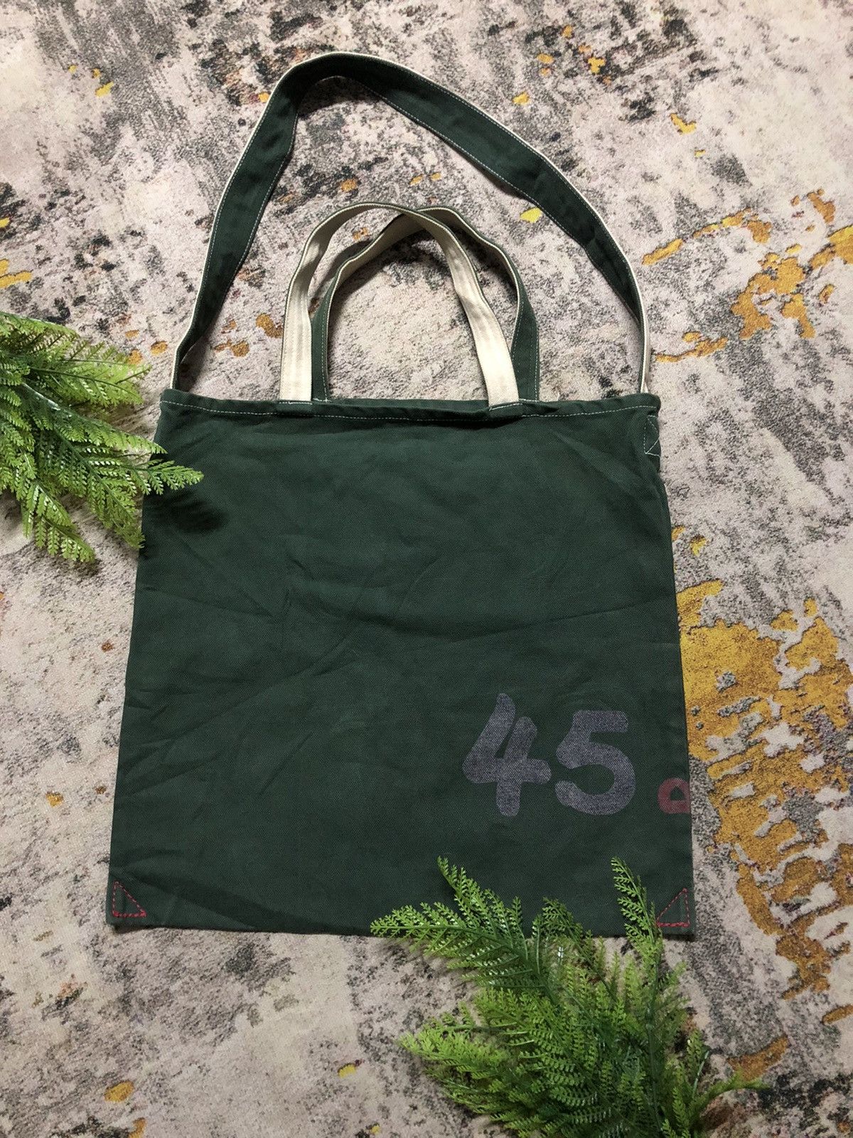 45rpm × Japanese Brand × Vintage Vintage 45 RPM Tote Bag 45 Big Logo Japan Size ONE SIZE - 1 Thumbnail