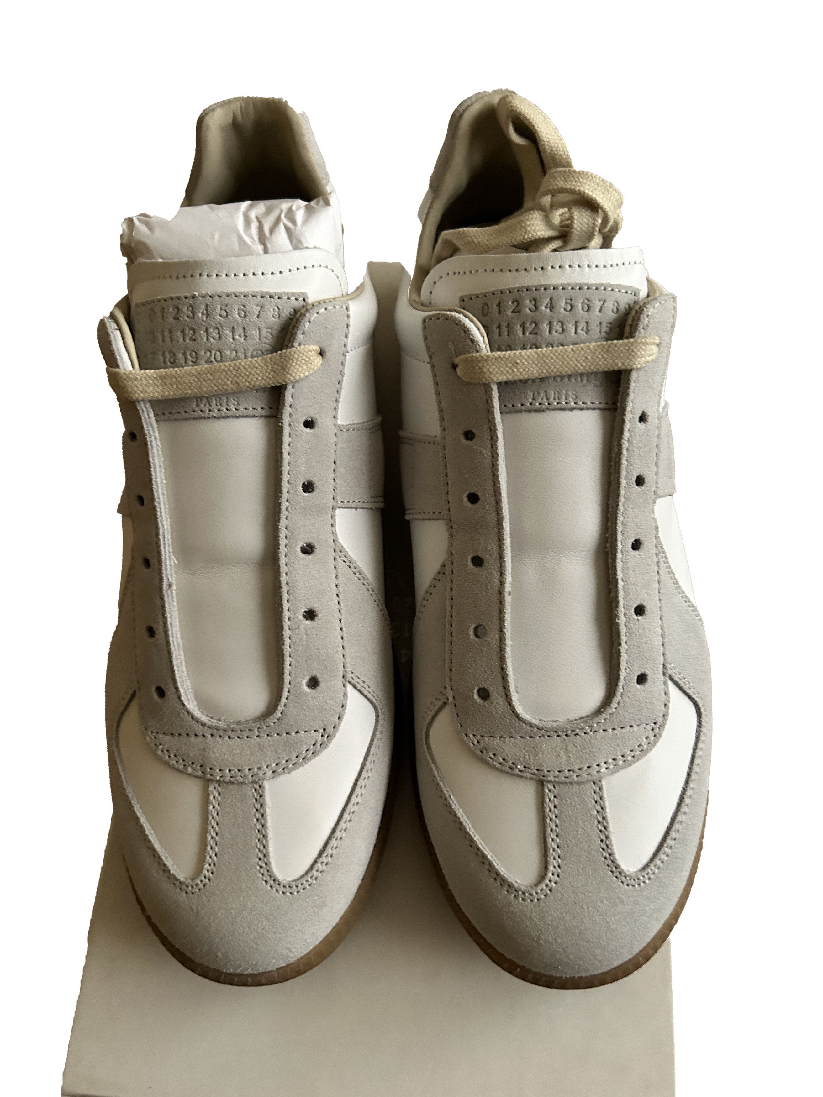 Maison Margiela GATS white / Grey Suede Low Sneakers Replica | Grailed