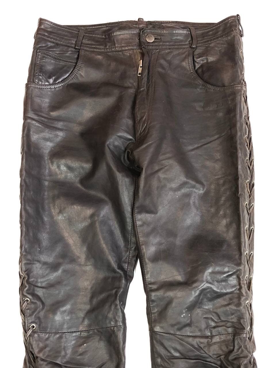 Leather Vintage Biker Moto Racing Leather Pants Size US 30 / EU 46 - 4 Thumbnail