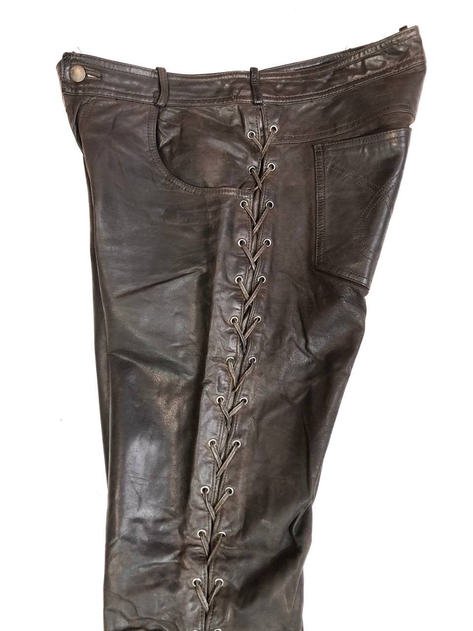 Leather Vintage Biker Moto Racing Leather Pants Size US 30 / EU 46 - 2 Thumbnail