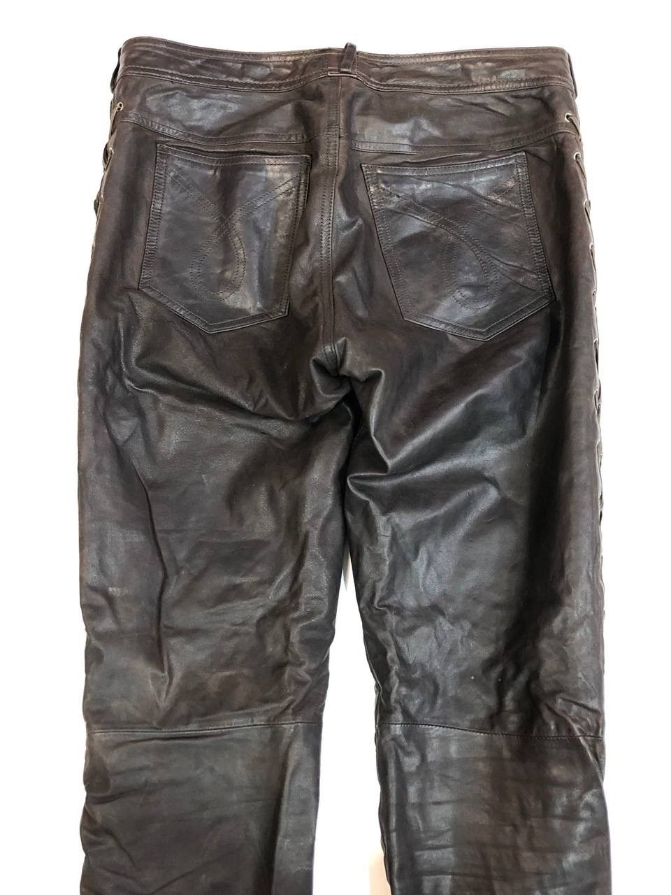 Leather Vintage Biker Moto Racing Leather Pants Size US 30 / EU 46 - 8 Thumbnail