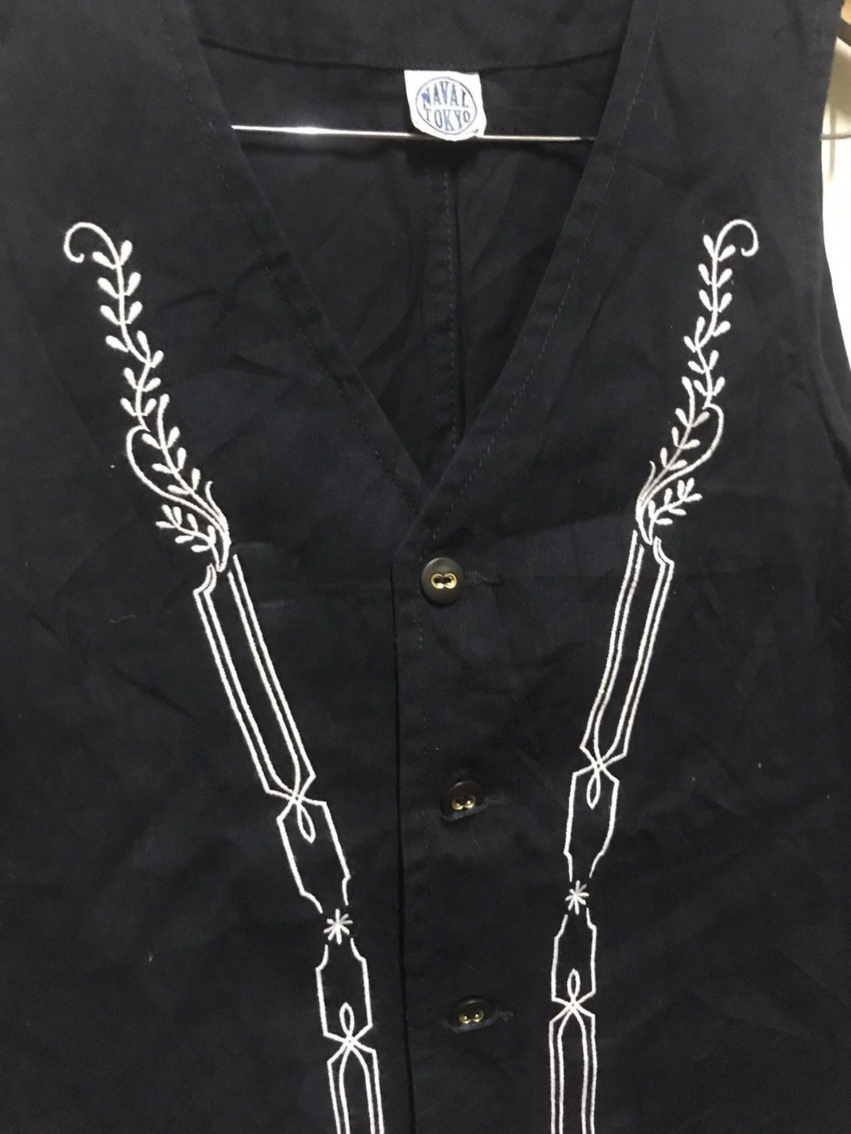 Japanese Brand × Naval Clothing Factory Naval Tokyo Vest Embroidery Union Made Size 46L - 3 Thumbnail