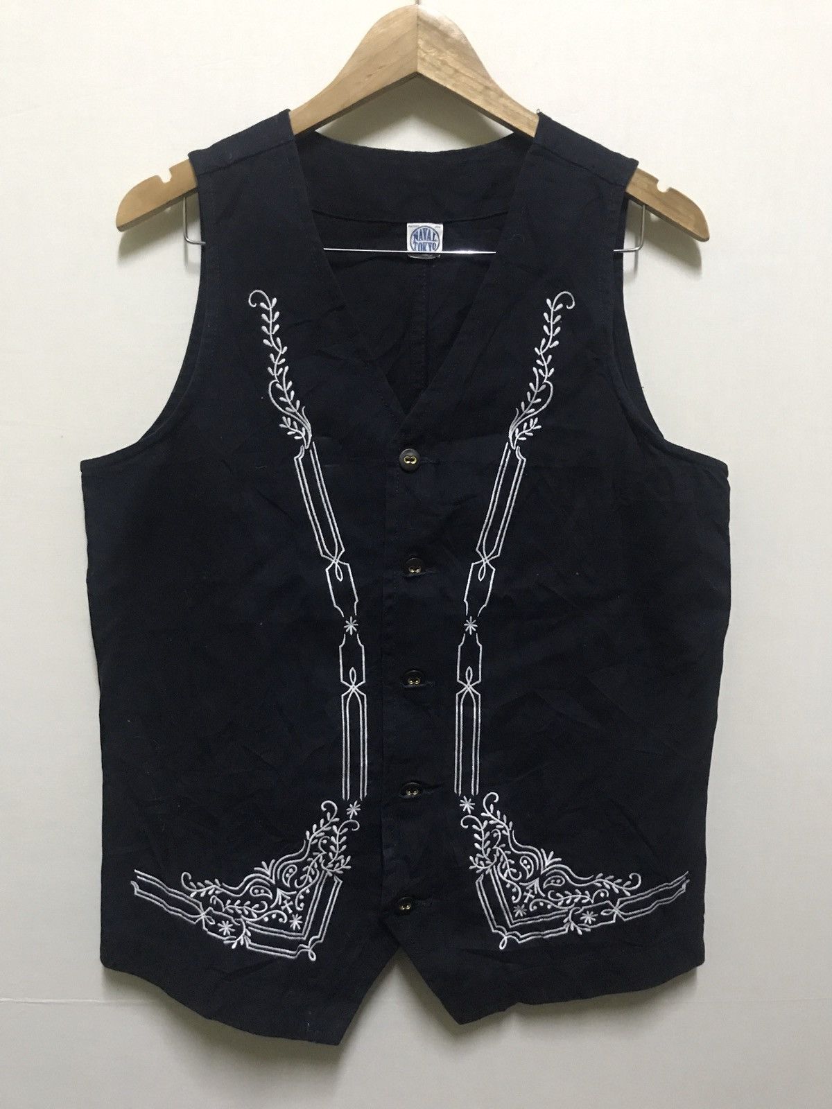 Japanese Brand × Naval Clothing Factory Naval Tokyo Vest Embroidery Union Made Size 46L - 1 Thumbnail