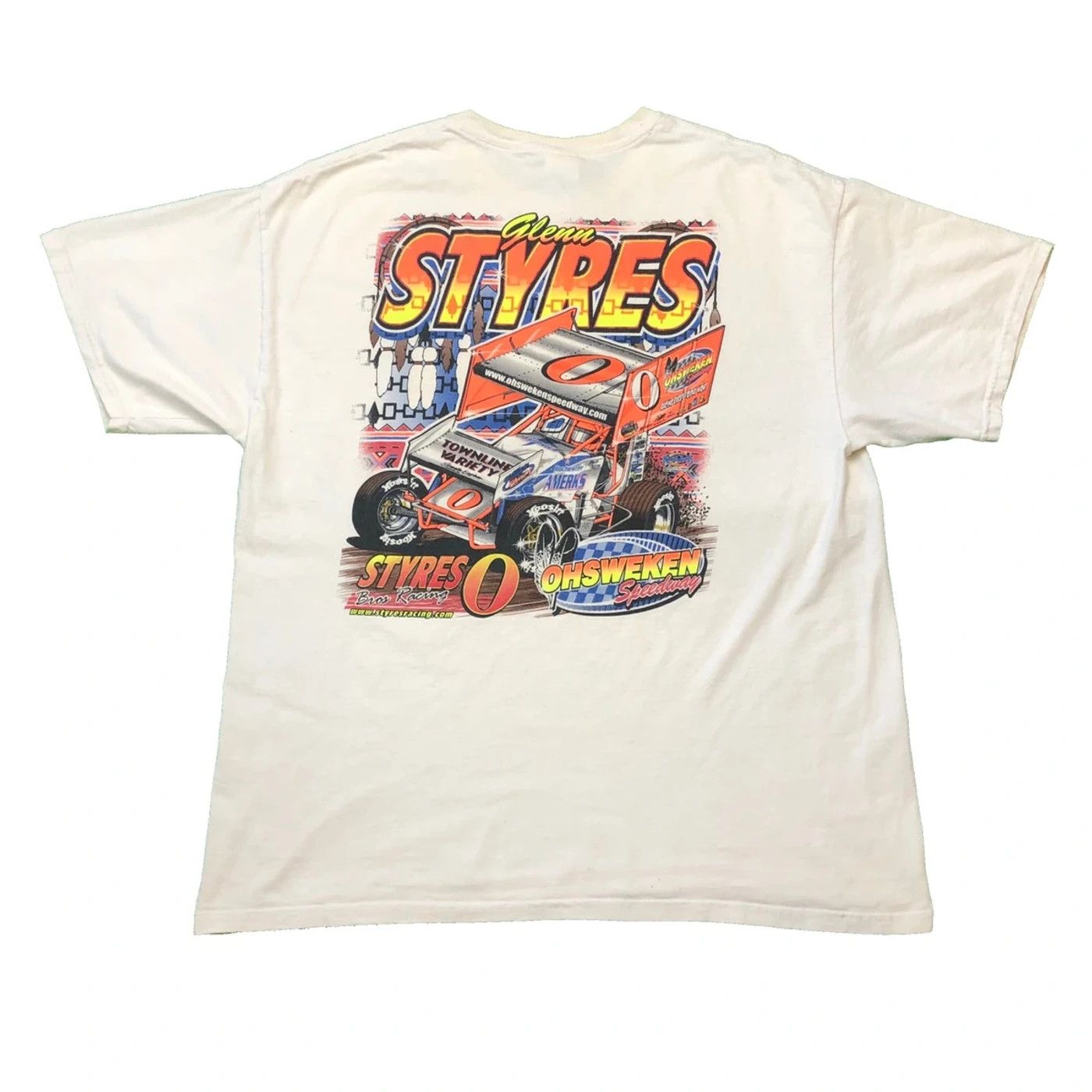 NASCAR Vintage Glenn Styres Speedway Racing T Shirt Motorsports Tee Size US XL / EU 56 / 4 - 1 Thumbnail