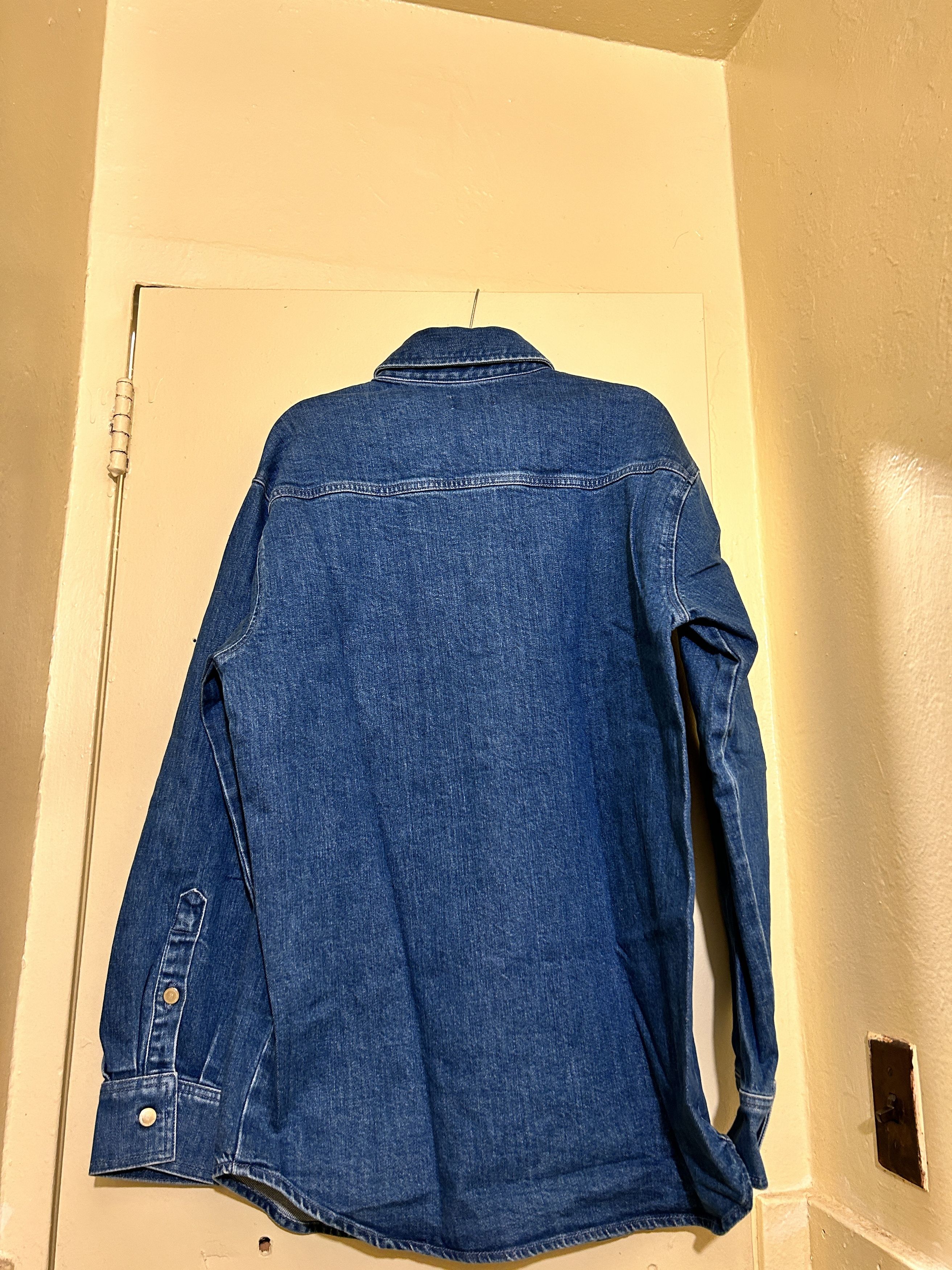 Raf Simons DENIM SHIRT JACKET NAVY Patch Overshirt Button Size US M / EU 48-50 / 2 - 6 Thumbnail