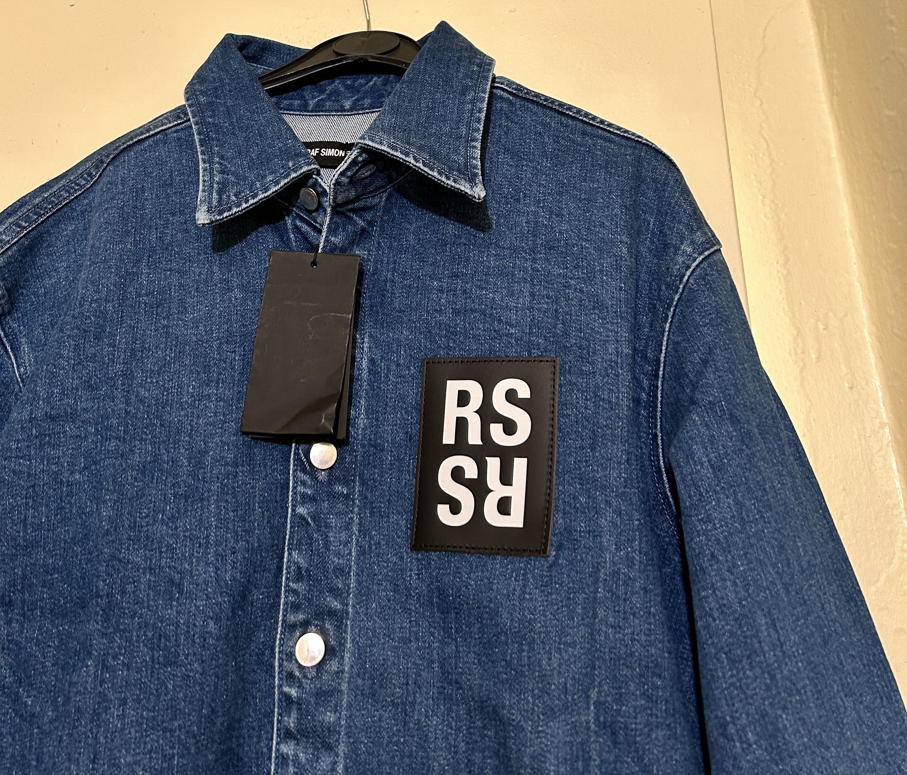 Raf Simons DENIM SHIRT JACKET NAVY Patch Overshirt Button Size US M / EU 48-50 / 2 - 2 Thumbnail