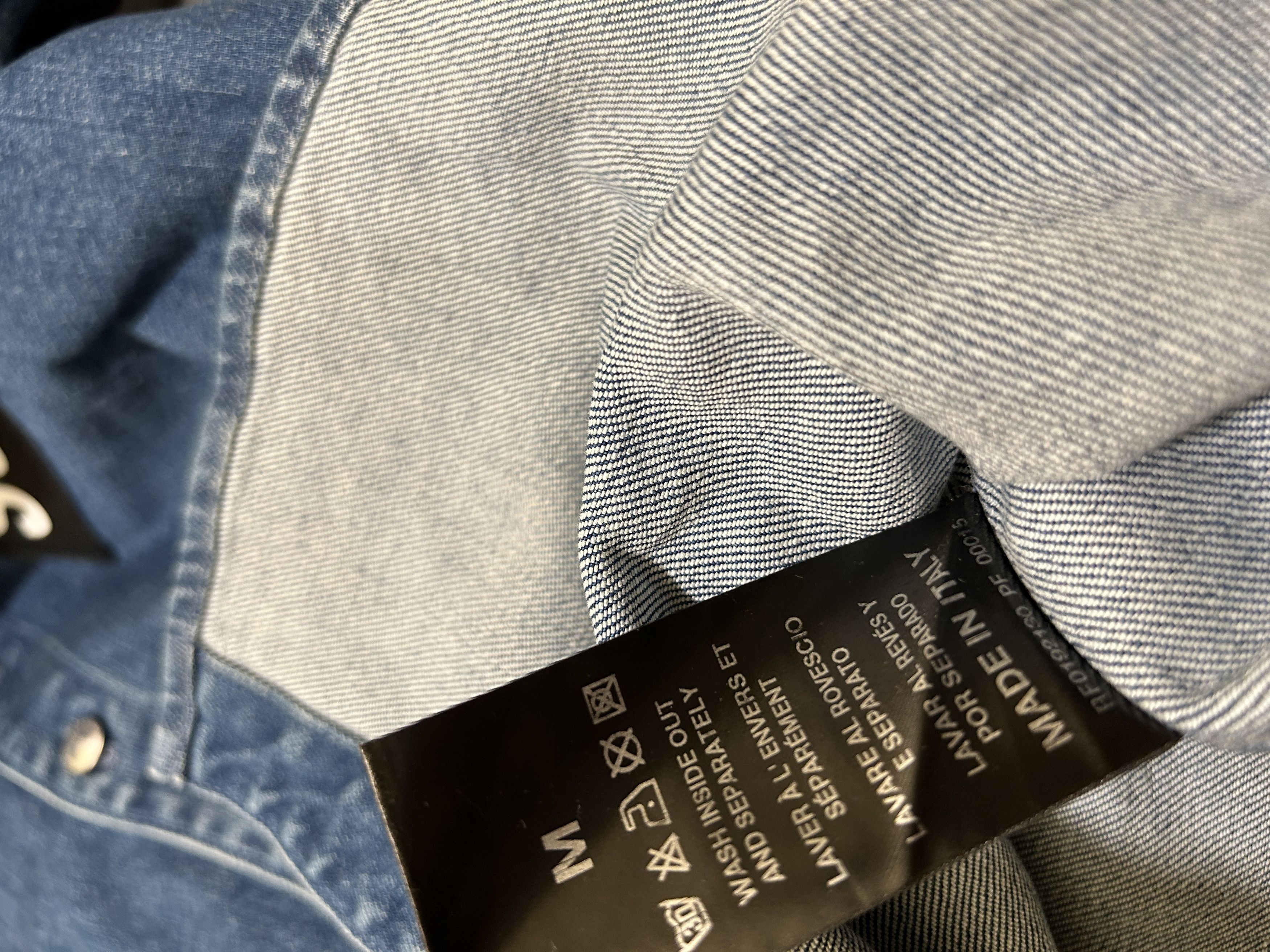 Raf Simons DENIM SHIRT JACKET NAVY Patch Overshirt Button Size US M / EU 48-50 / 2 - 4 Thumbnail