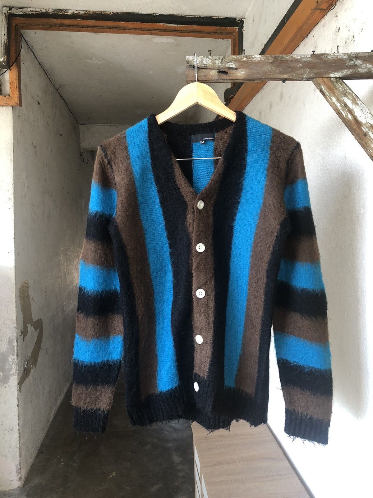 Japanese Brand Nice❗️M25QUARED Knit Mohair Button Up Sweater Size M / US 6-8 / IT 42-44 - 1 Thumbnail