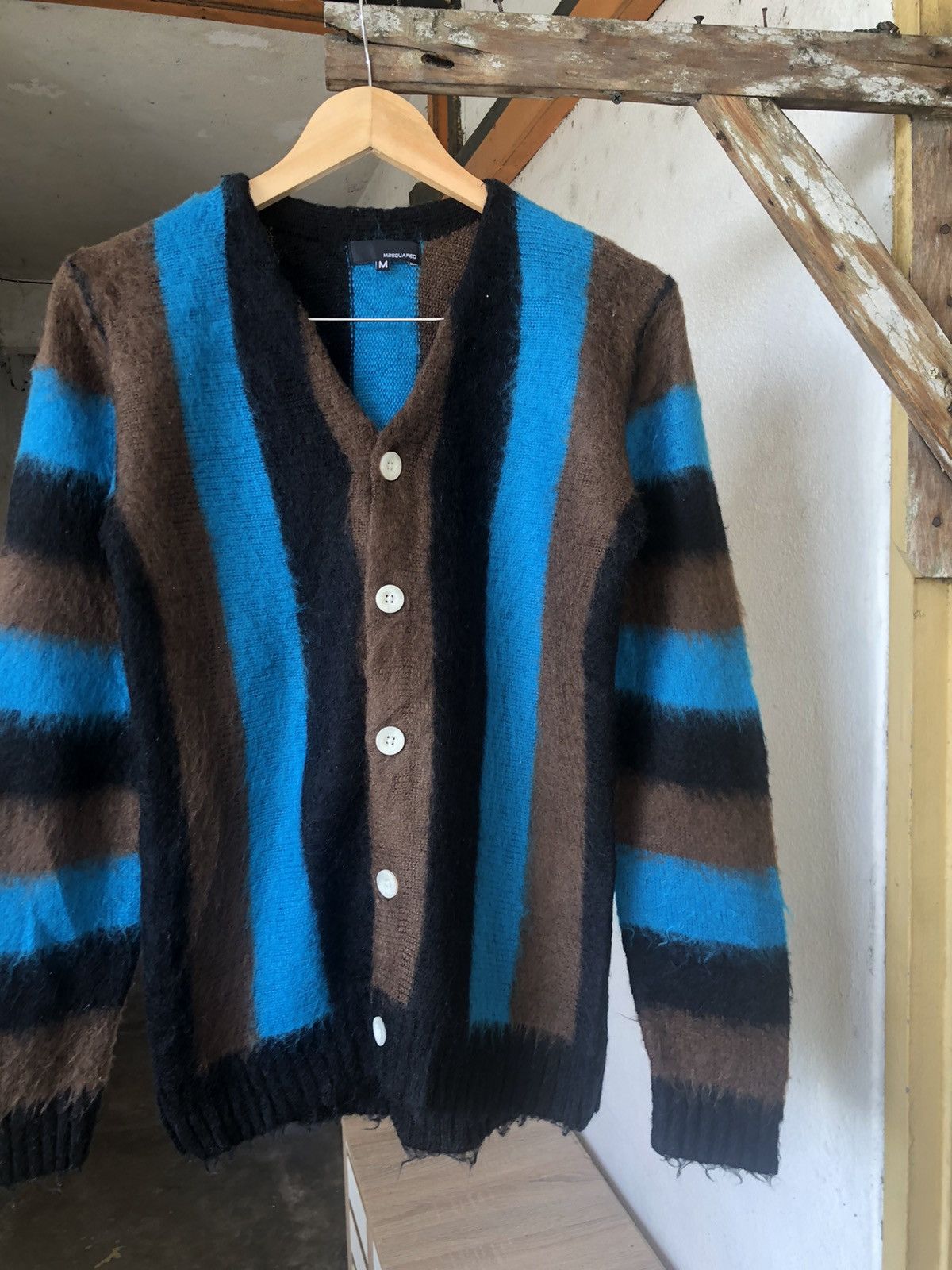 Japanese Brand Nice❗️M25QUARED Knit Mohair Button Up Sweater Size M / US 6-8 / IT 42-44 - 5 Thumbnail