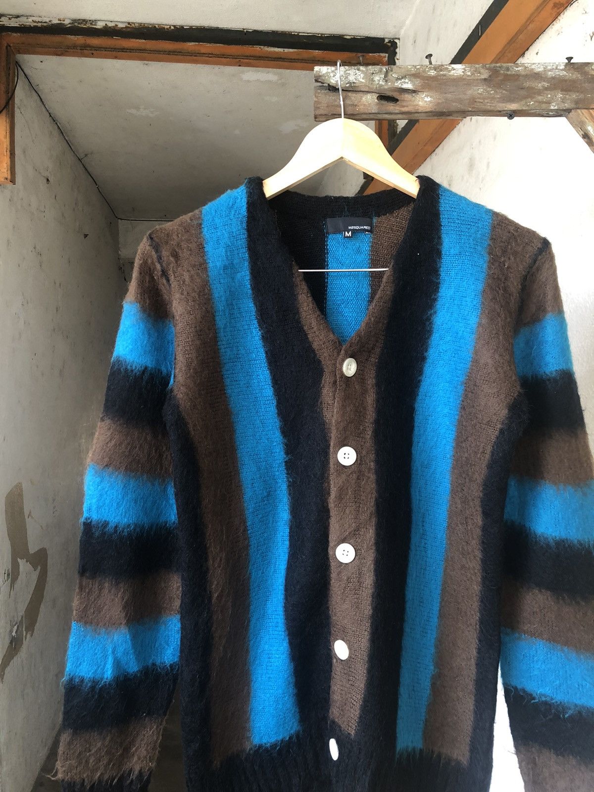 Japanese Brand Nice❗️M25QUARED Knit Mohair Button Up Sweater Size M / US 6-8 / IT 42-44 - 3 Thumbnail