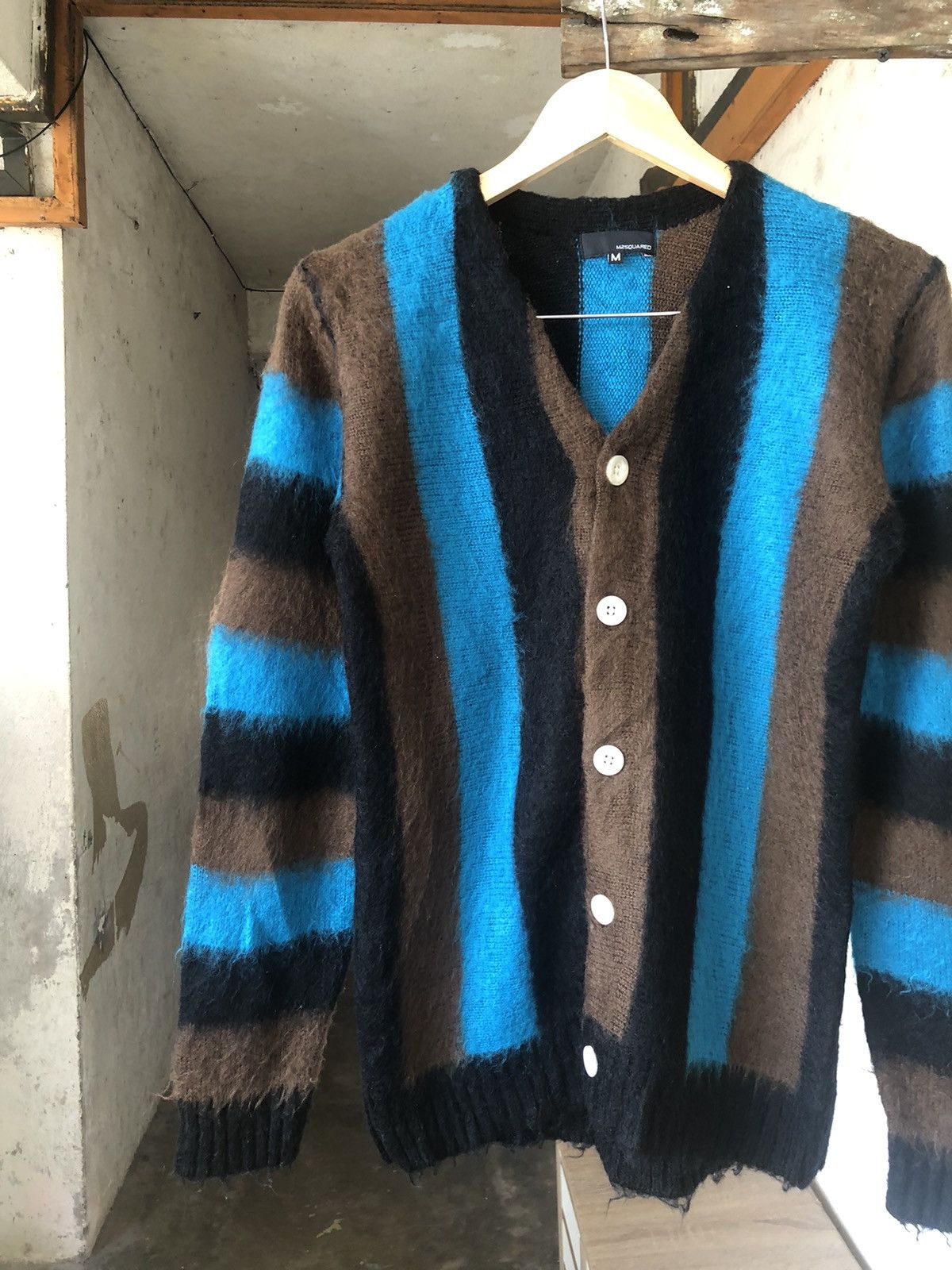 Japanese Brand Nice❗️M25QUARED Knit Mohair Button Up Sweater Size M / US 6-8 / IT 42-44 - 4 Thumbnail