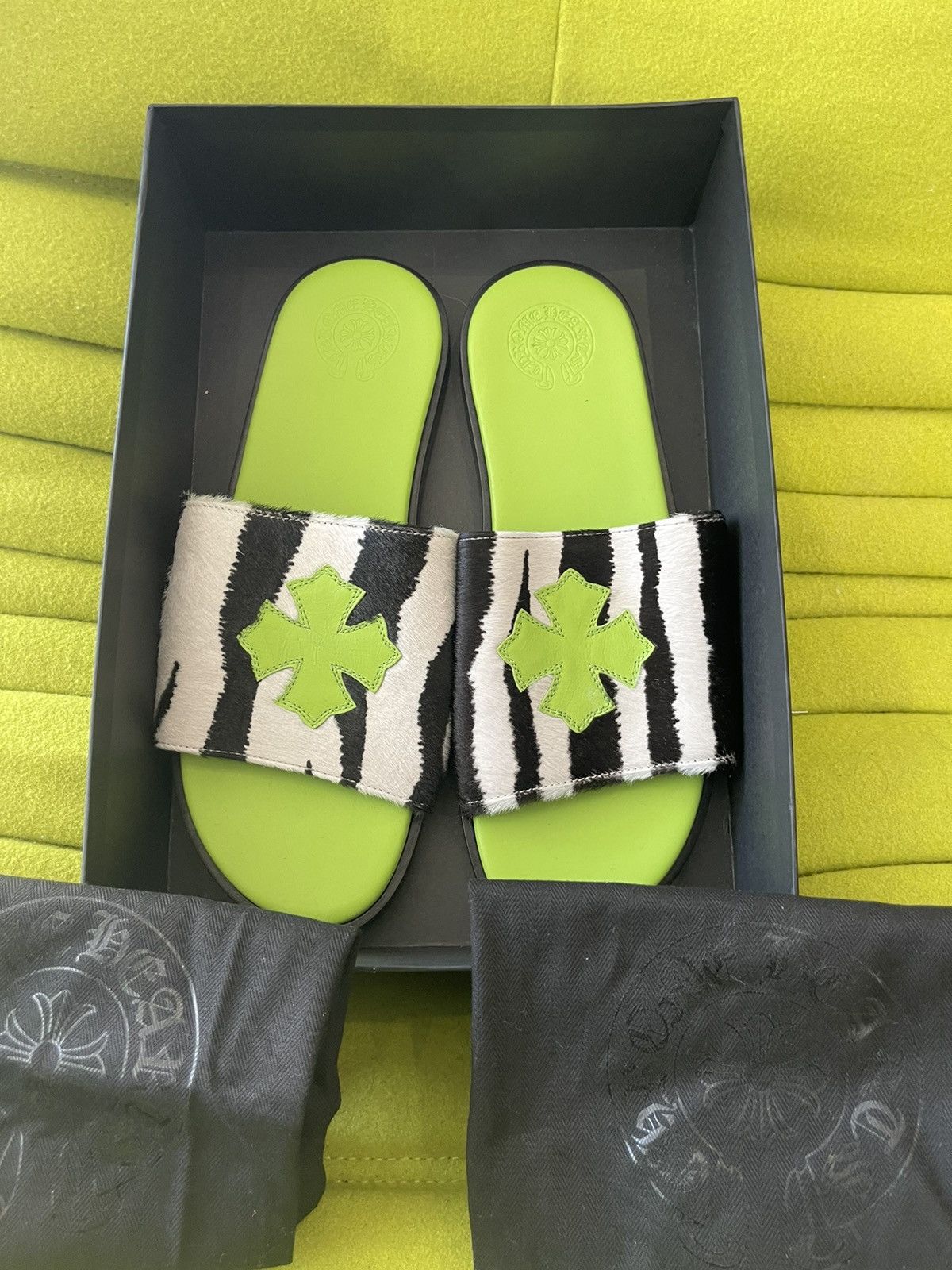Chrome Hearts Chrome Hearts ST BARTH SANDALS 4G GREEN Size US 11 / EU 44 - 2 Thumbnail