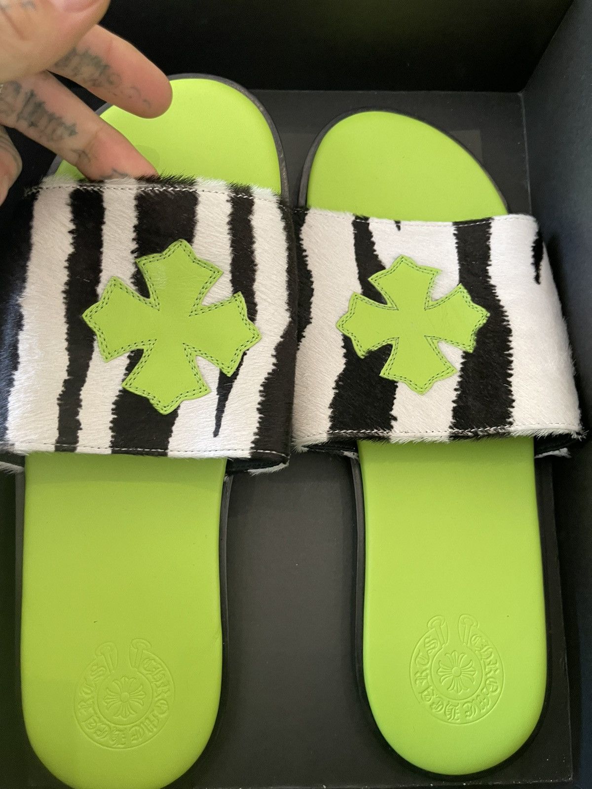 Chrome Hearts Chrome Hearts ST BARTH SANDALS 4G GREEN Size US 11 / EU 44 - 5 Thumbnail