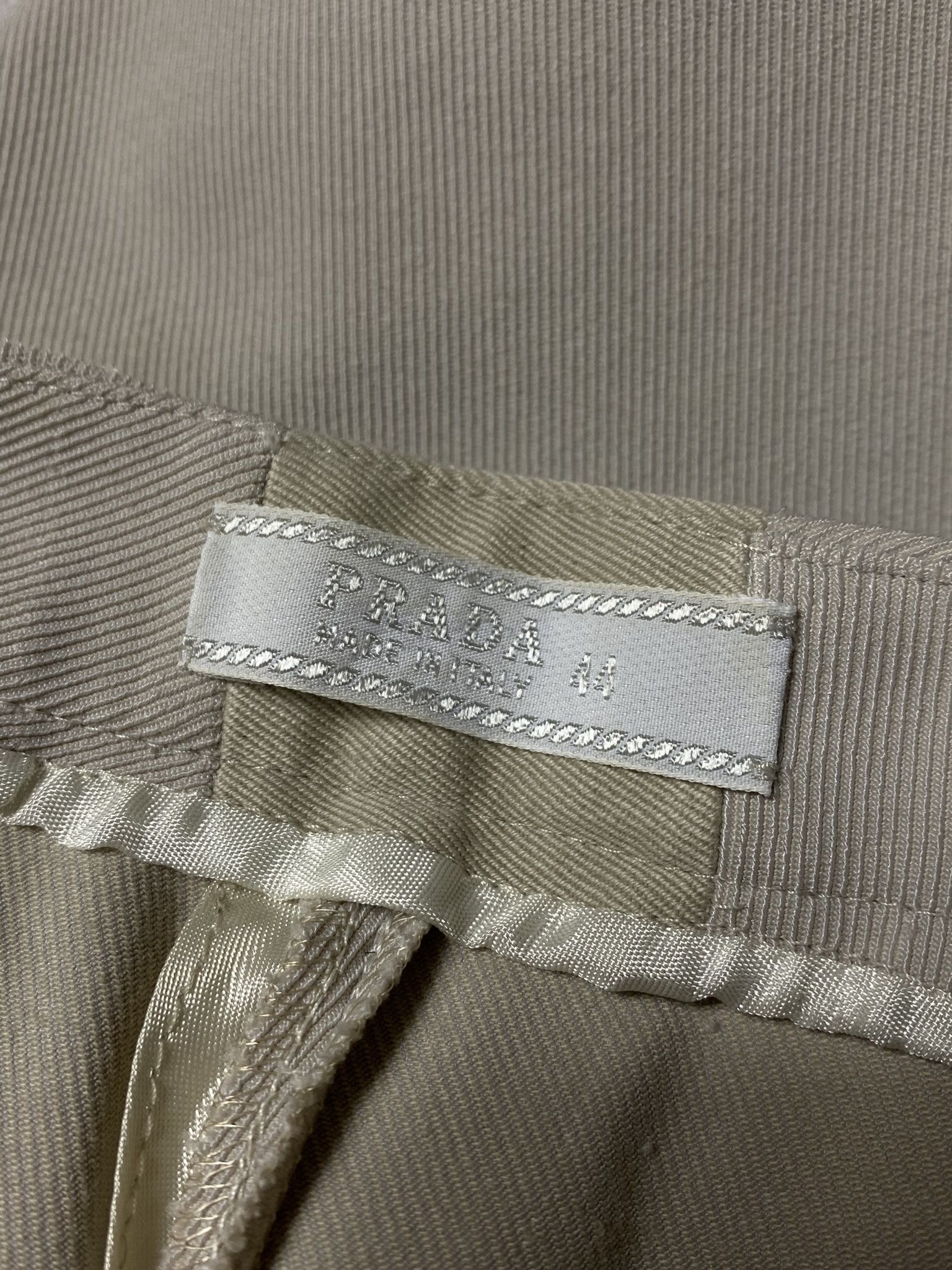 Designer × Prada × Vintage Prada italy beige trousers pants luxury premium vintage y2k Size 34" / US 12 / IT 48 - 2 Thumbnail