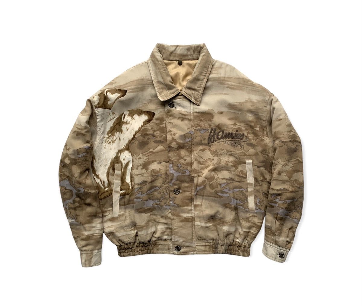 Hardy Amies 🐼HARDY AMIES LONDON Polar Bear All Over Print Bomber Jacket Size US XL / EU 56 / 4 - 3 Thumbnail