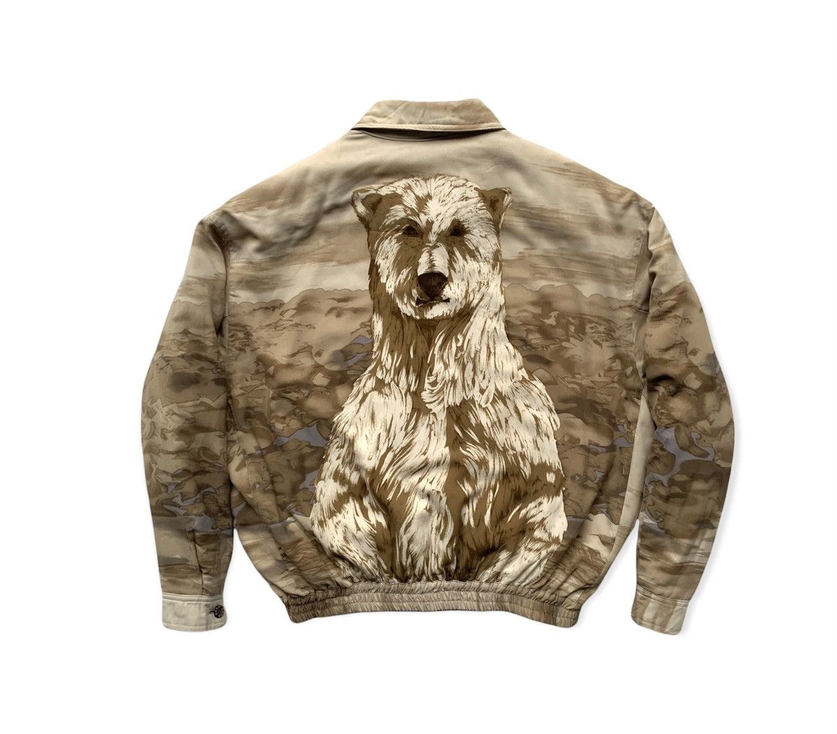 Hardy Amies 🐼HARDY AMIES LONDON Polar Bear All Over Print Bomber Jacket Size US XL / EU 56 / 4 - 4 Thumbnail