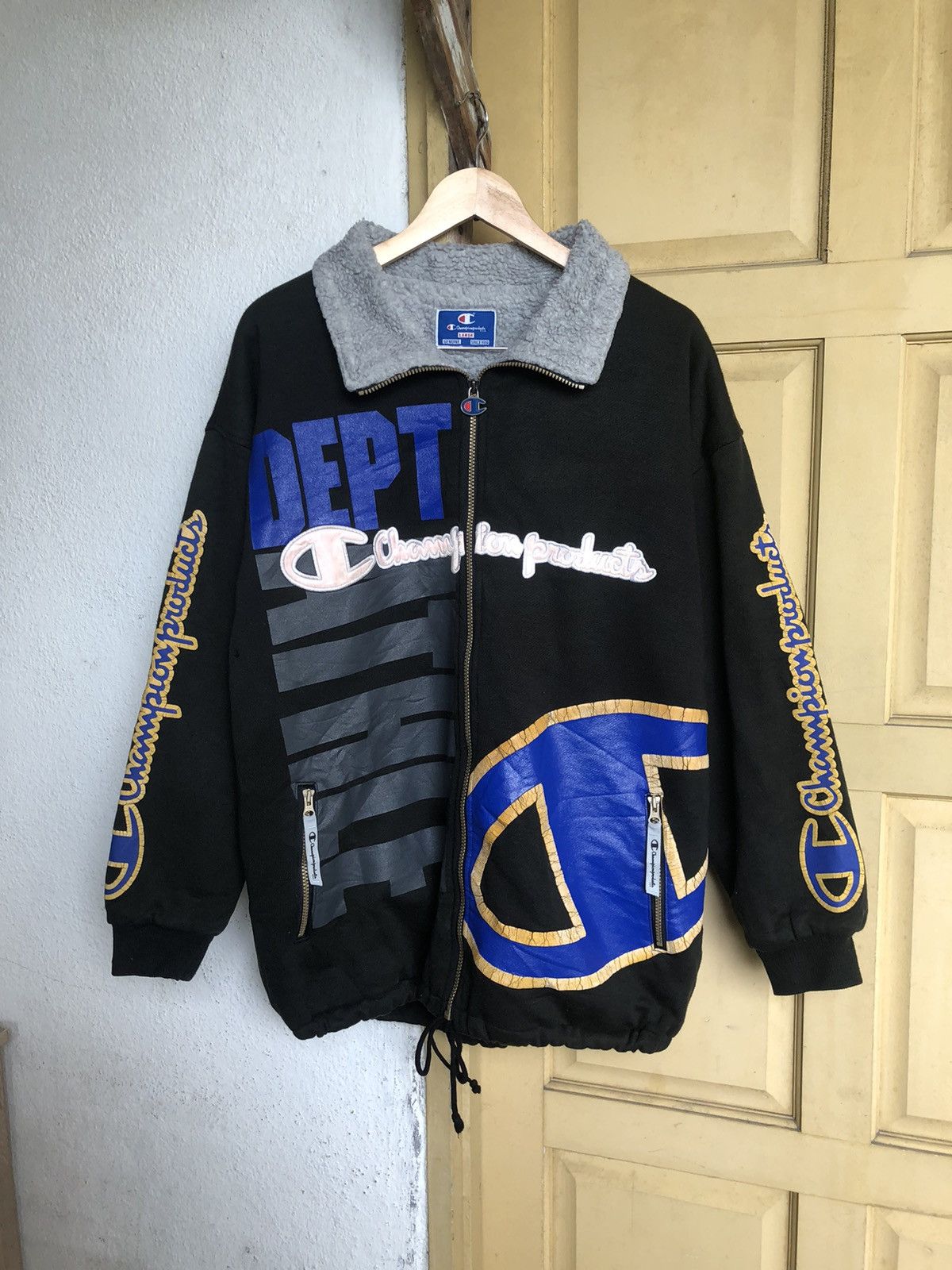 Champion Rare❗️Vintage Champion Hip Hop Style Over Prints Jackets Size US L / EU 52-54 / 3 - 3 Thumbnail
