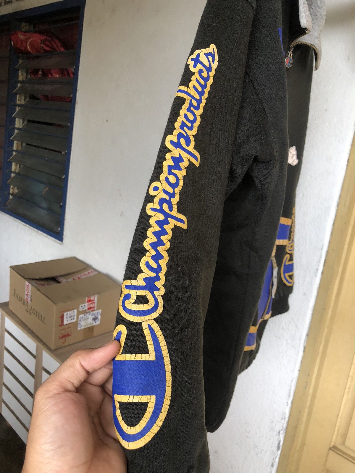 Champion Rare❗️Vintage Champion Hip Hop Style Over Prints Jackets Size US L / EU 52-54 / 3 - 8 Thumbnail