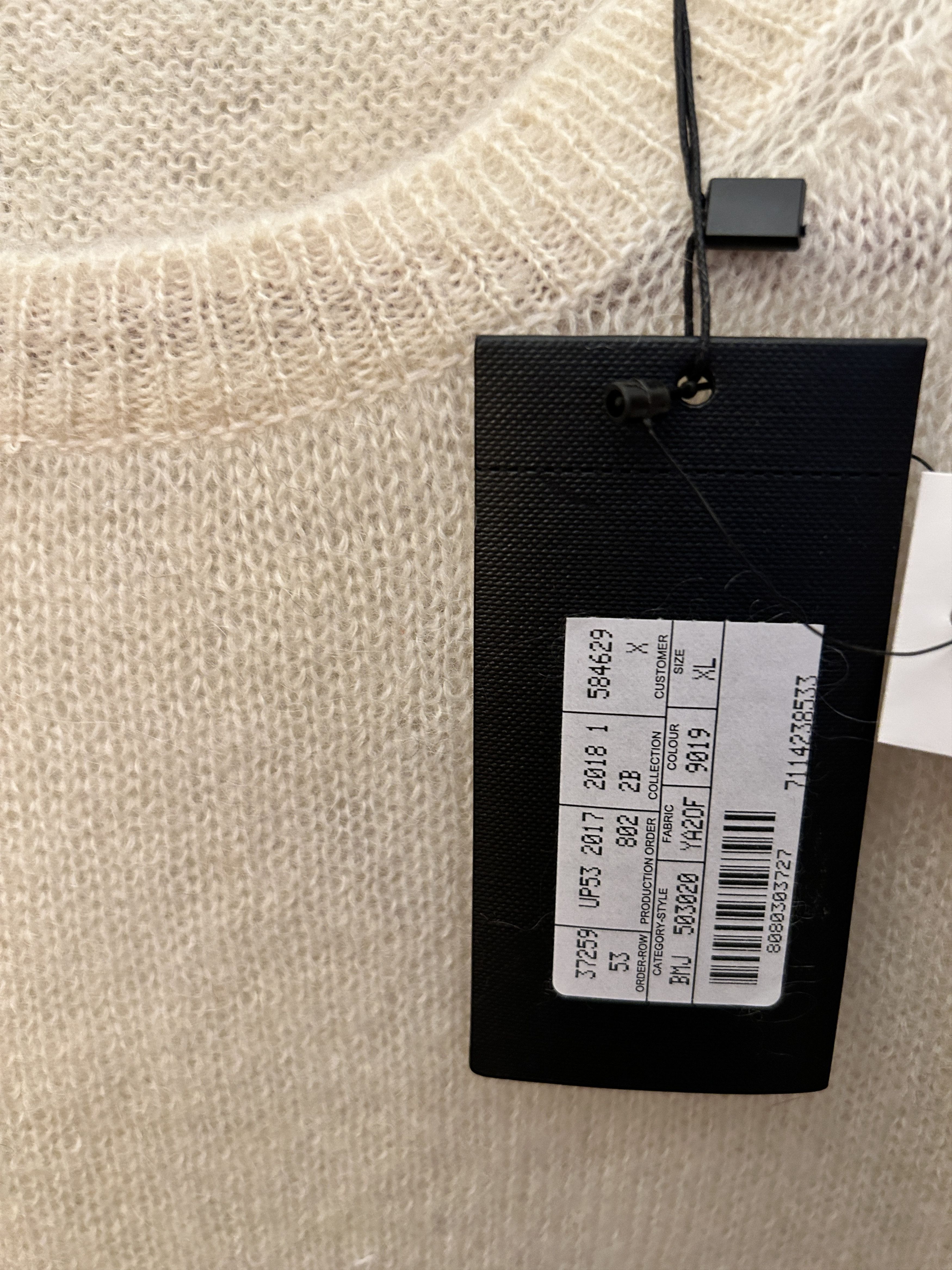 Hedi Slimane × Yves Saint Laurent Palm tree intarsia mohair sweater knitted jumper cream Size US XL / EU 56 / 4 - 3 Thumbnail