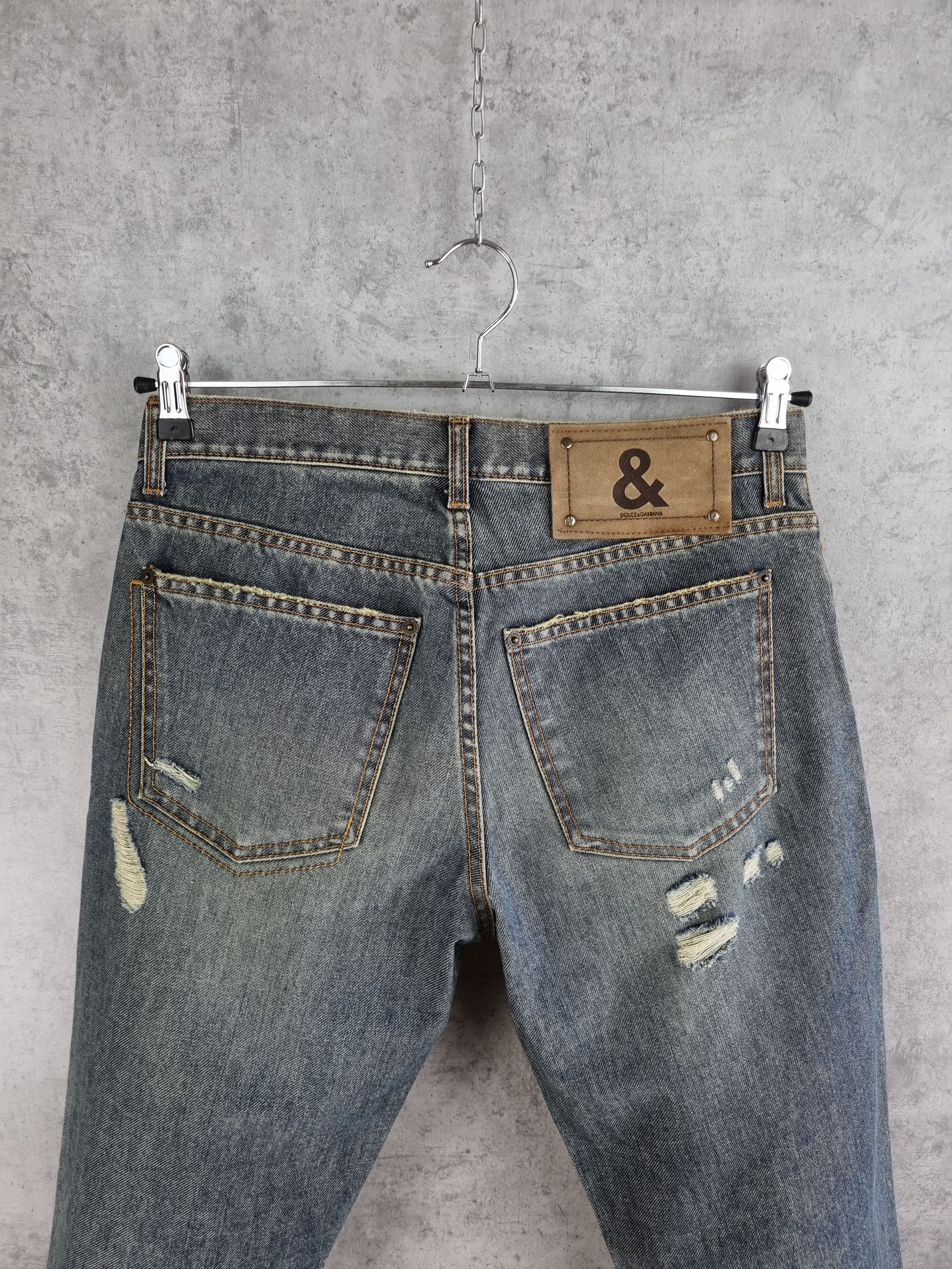 Dolce & Gabbana Dolce & Gabbana Ripped Luxury Denim Jeans Size US 30 / EU 46 - 4 Thumbnail