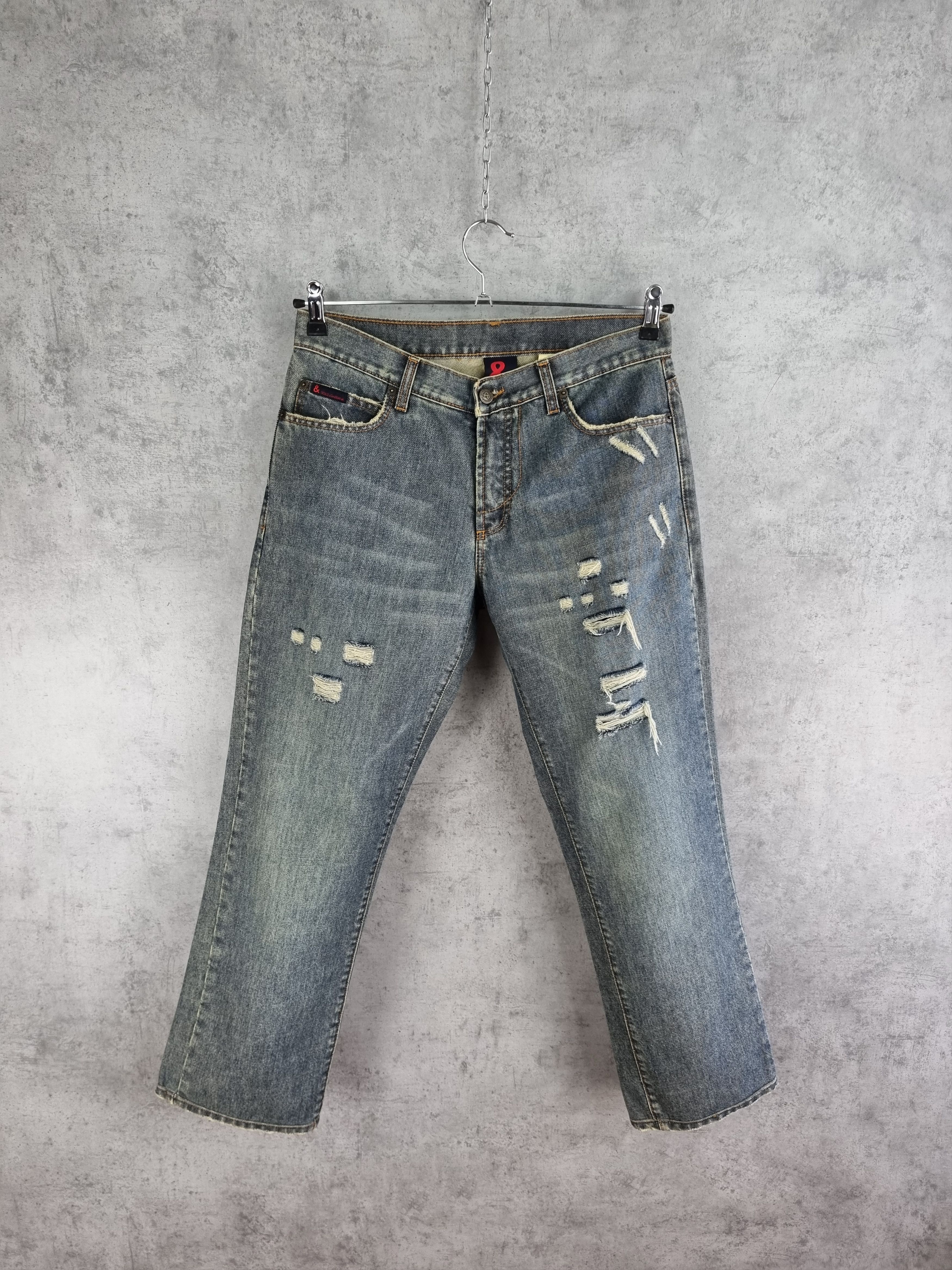 Dolce & Gabbana Dolce & Gabbana Ripped Luxury Denim Jeans Size US 30 / EU 46 - 1 Thumbnail