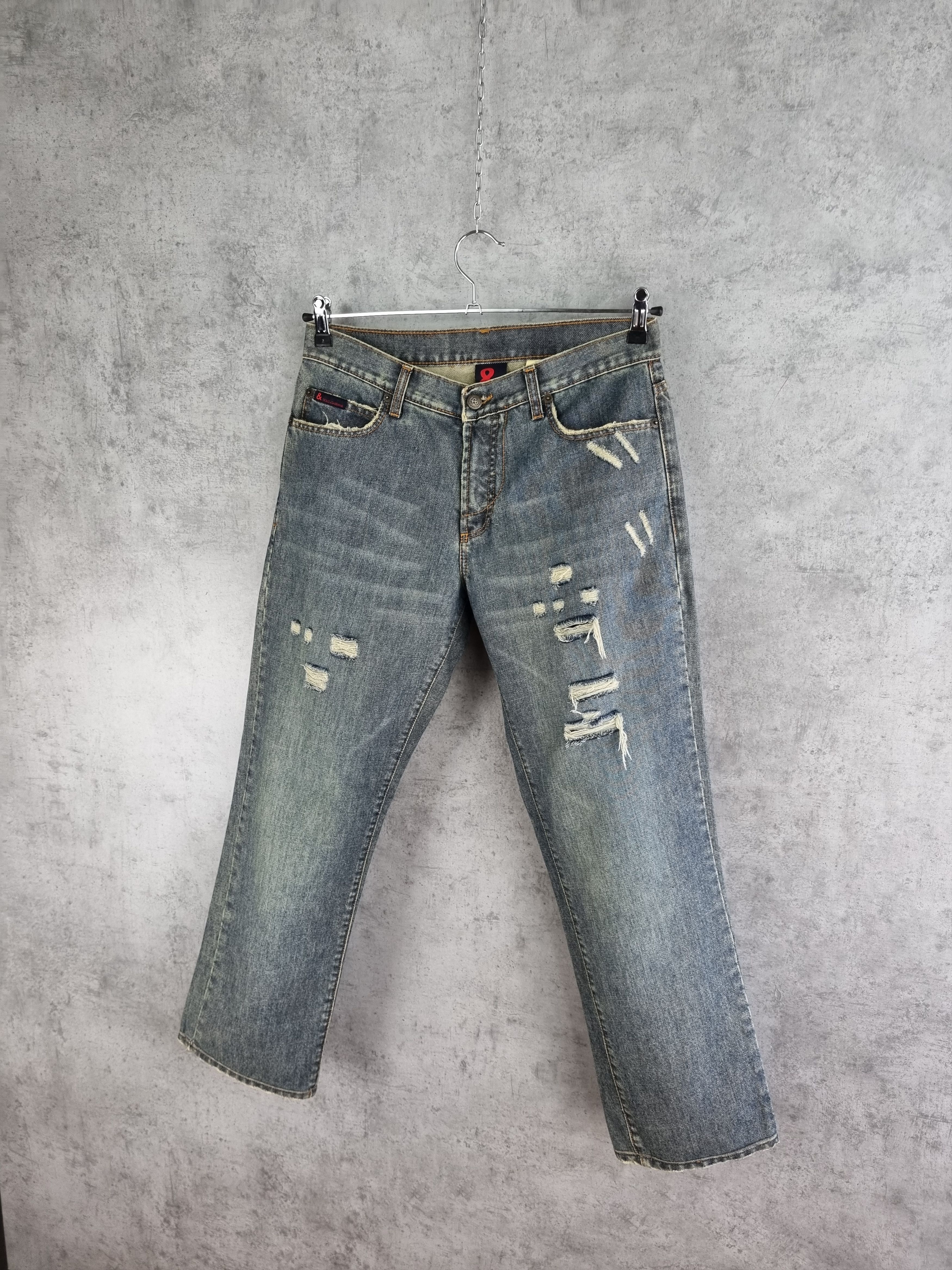 Dolce & Gabbana Dolce & Gabbana Ripped Luxury Denim Jeans Size US 30 / EU 46 - 14 Thumbnail