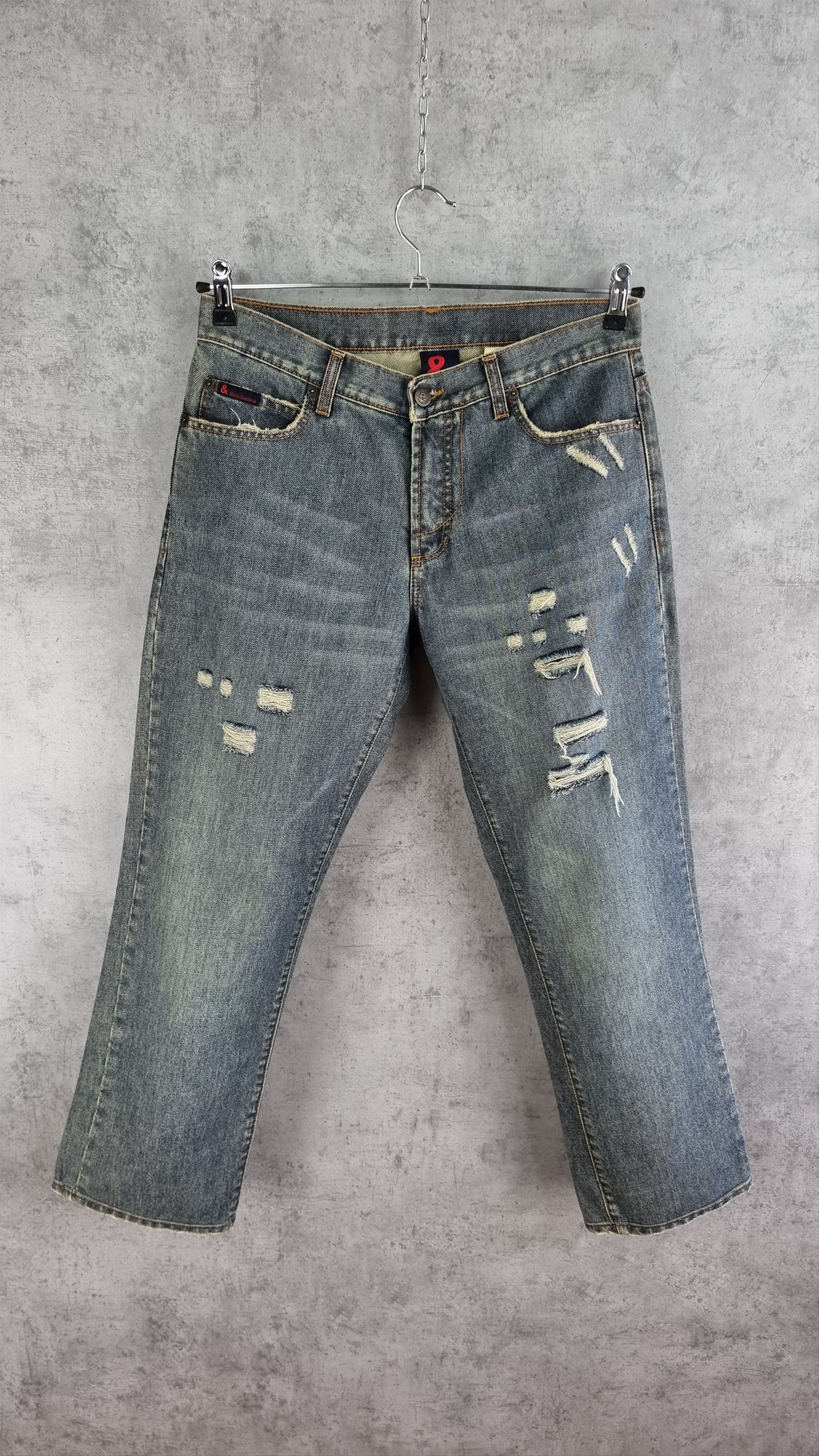 Dolce & Gabbana Dolce & Gabbana Ripped Luxury Denim Jeans Size US 30 / EU 46 - 15 Thumbnail