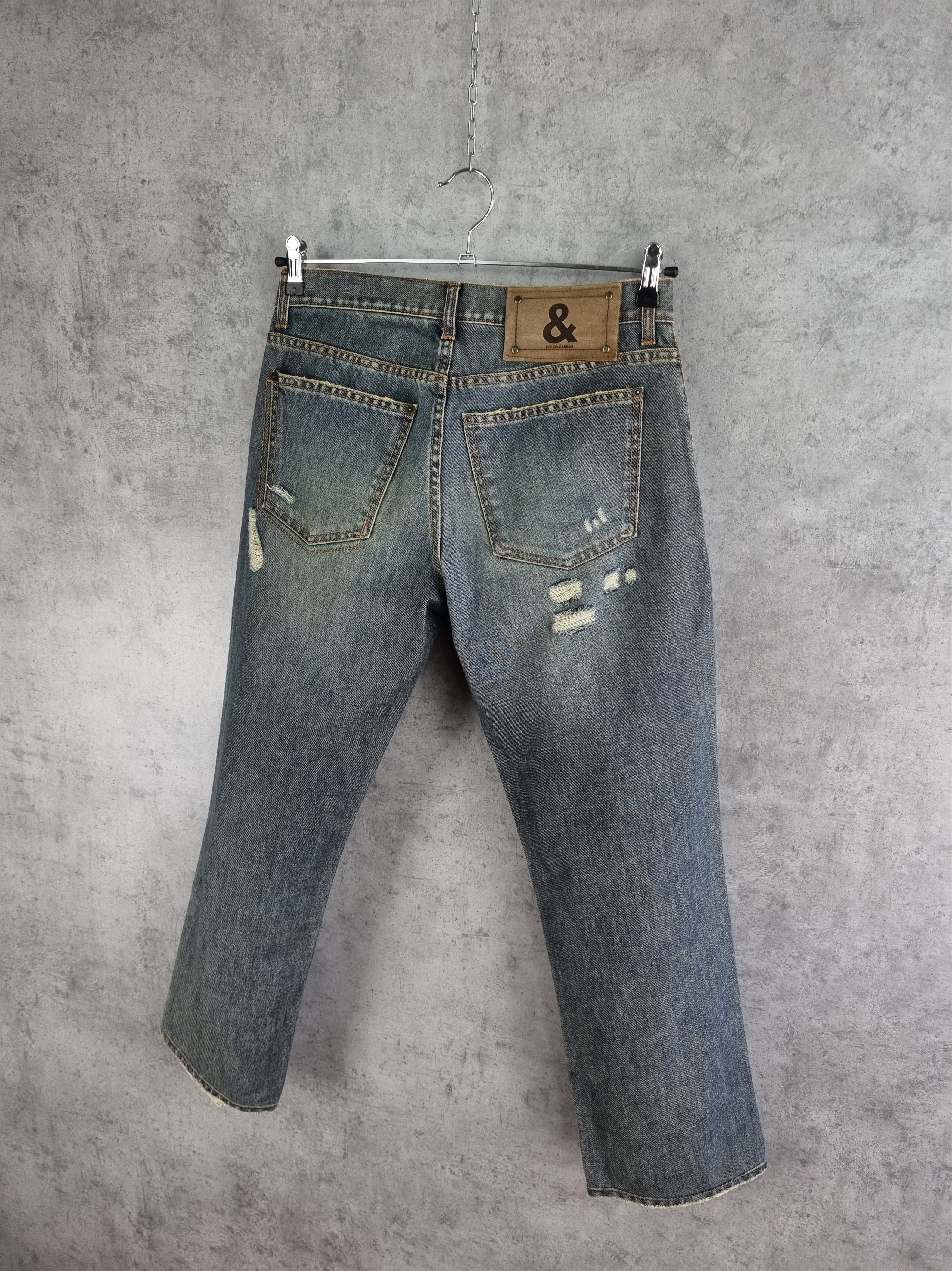 Dolce & Gabbana Dolce & Gabbana Ripped Luxury Denim Jeans Size US 30 / EU 46 - 5 Thumbnail